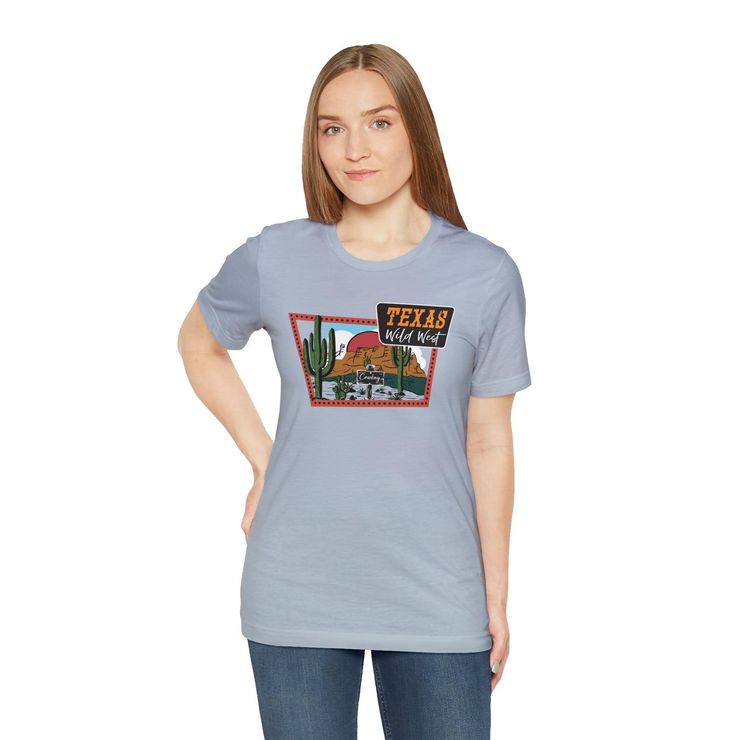 Texas Wild West Unisex Jersey Short Sleeve Tees