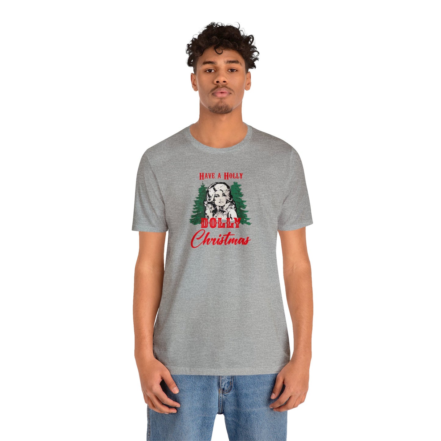 Have a Holly Dolly Christmas Bella Jersey Short Sleeve Tee (Unisex)