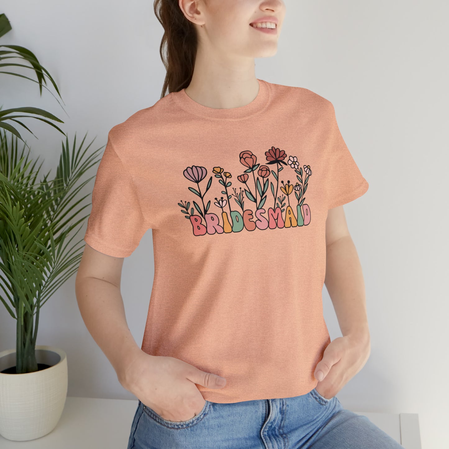 Boho Floral Bridesmaid T-Shirt