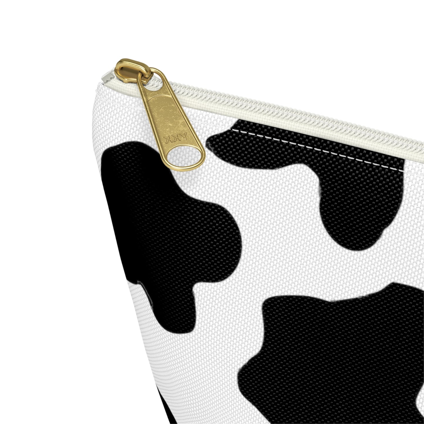 Country Black and White Cow Print Design Accessory Pouch w T-bottom