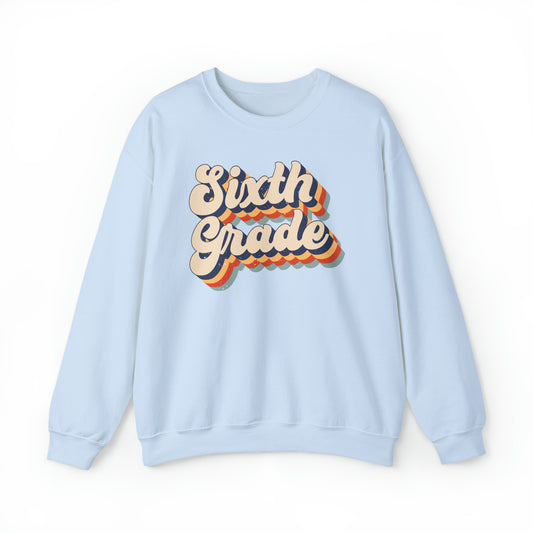 Retro Sixth Grade Unisex Heavy Blend™ Crewneck Sweatshirt