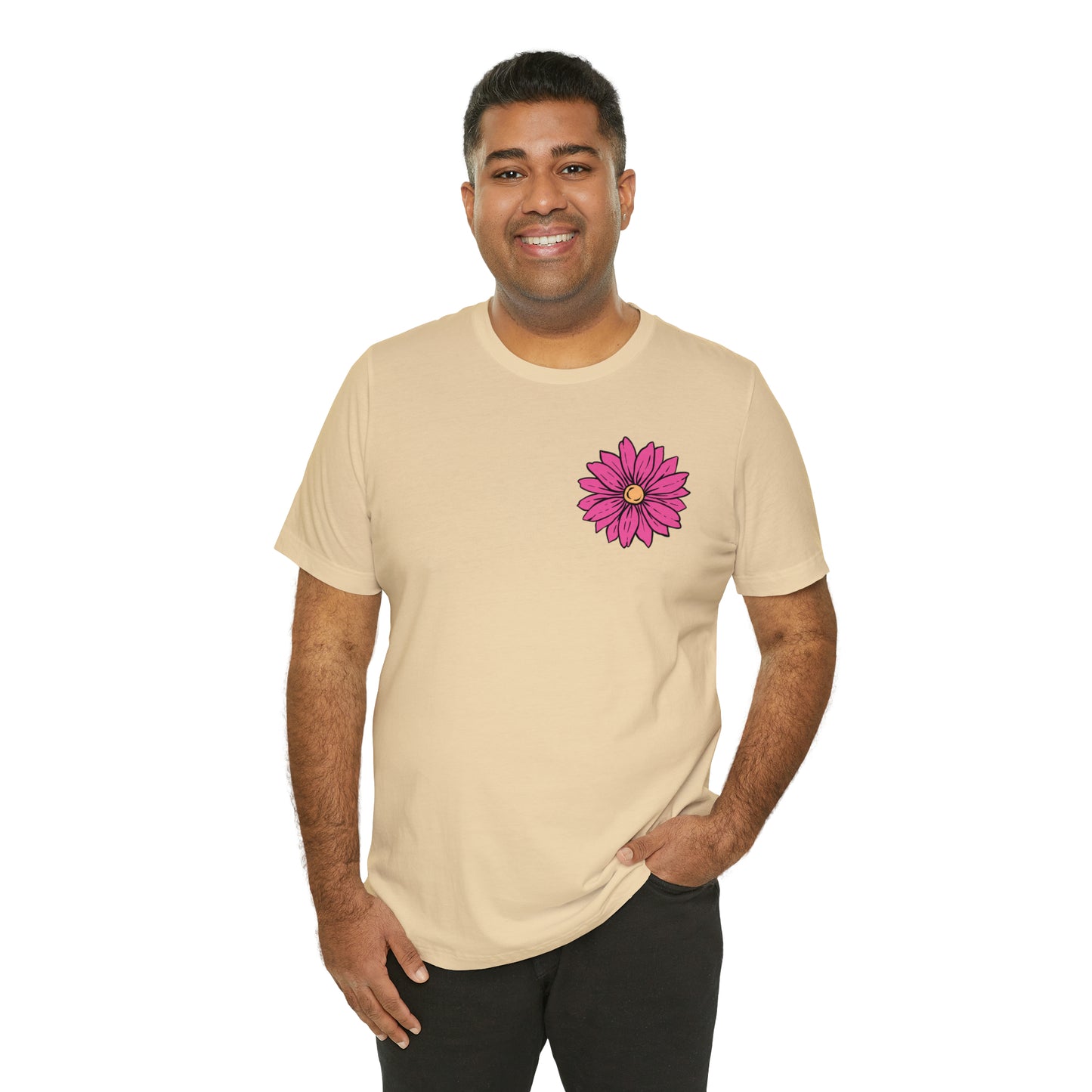 TWO SIDED Positive Energy T-Shirt (Flower on Front - Positive Energy on Back) Christian T-Shirt