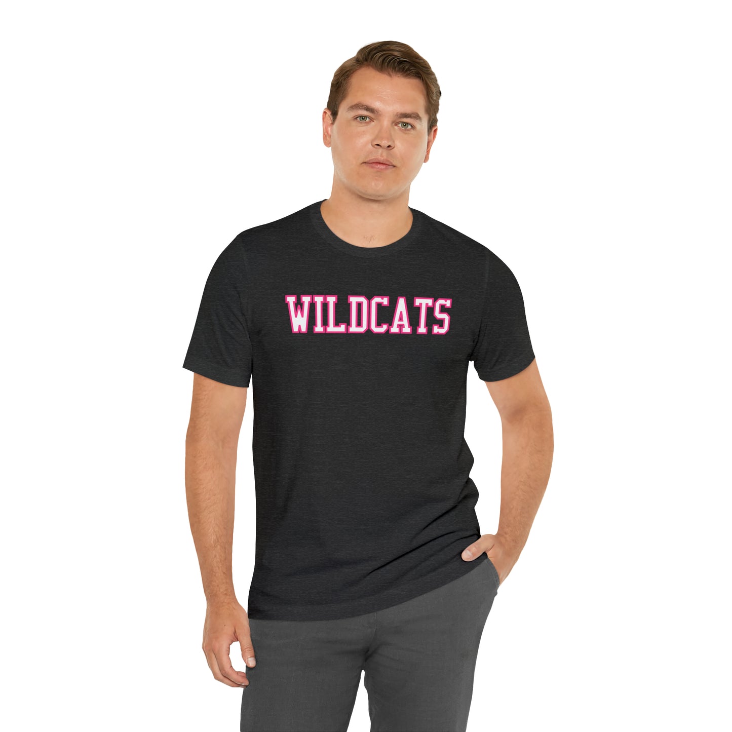 Pink Salem Wildcats Jersey Short Sleeve Tee - Green Print