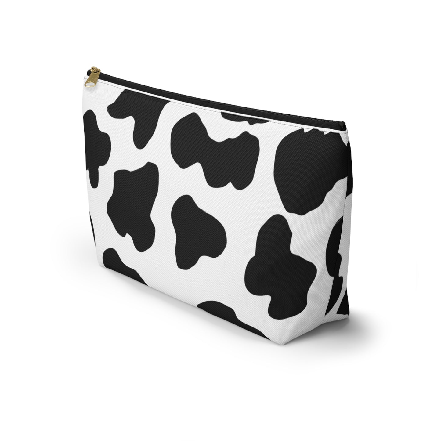 Country Black and White Cow Print Design Accessory Pouch w T-bottom