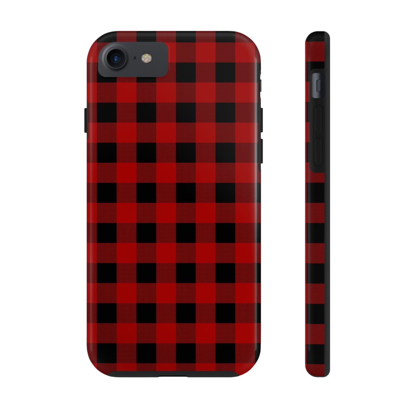 Red and Black Plaid Tough Phone Cases