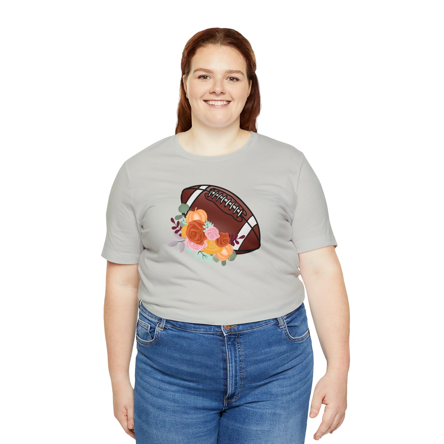 Fall Floral Football  T-Shirt