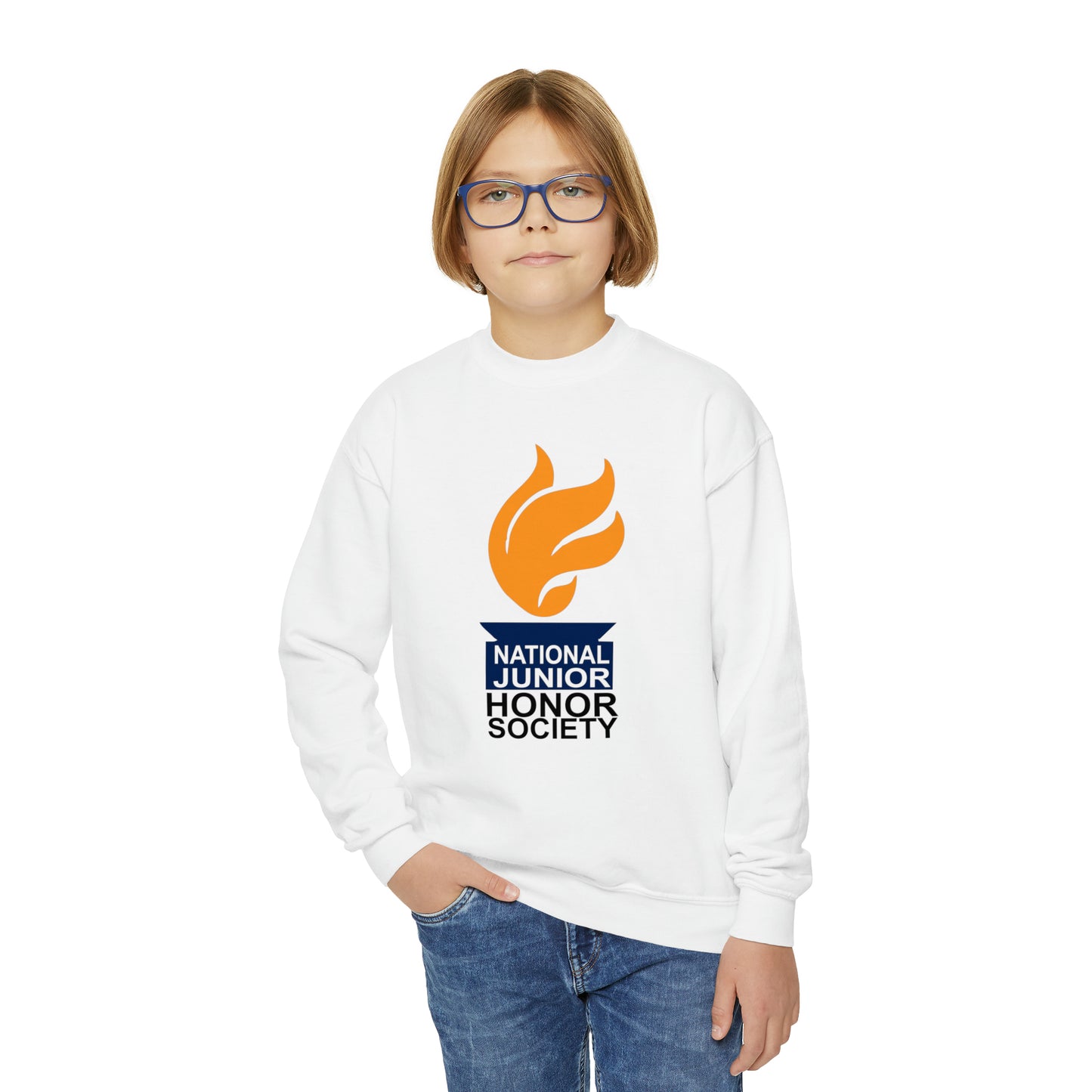 YOUTH - National Junior Honor Society Golden Torch Youth Crewneck Sweatshirt