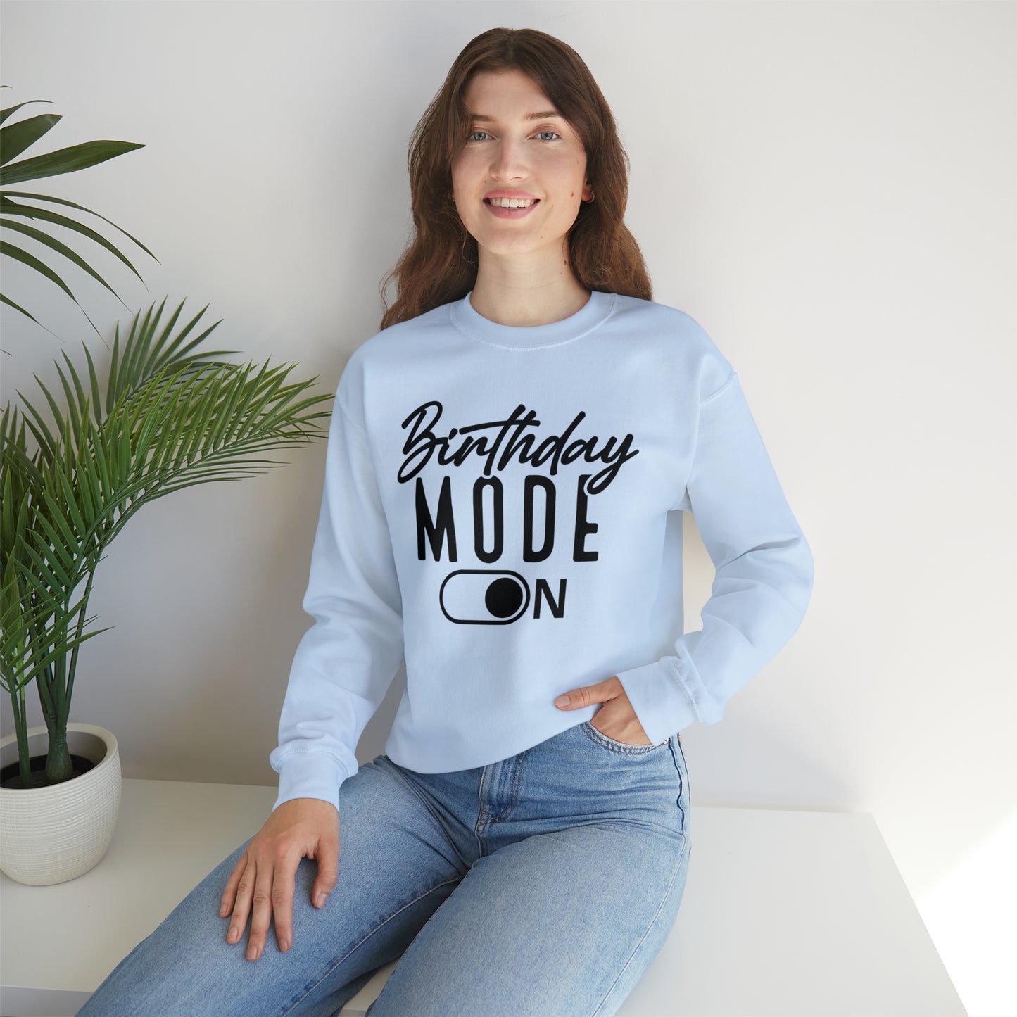 Birthday Mode On Heavy Blend™ Crewneck Sweatshirt