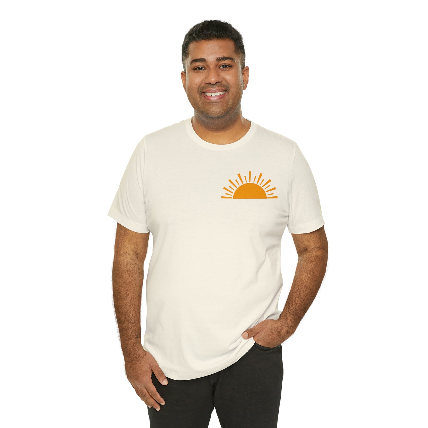 "Sunshine on My Mind"  (Front and Back Design)  Unisex Jersey Short Sleeve Tee