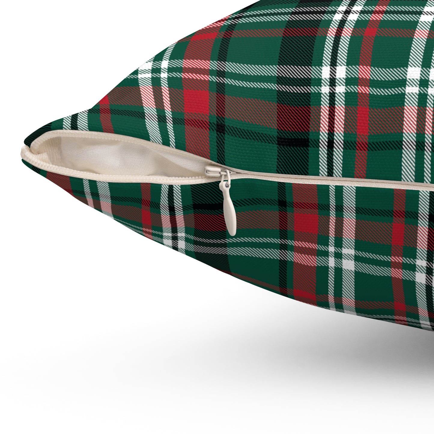 Christmas Plaid/ Holiday Polyester Square Pillow