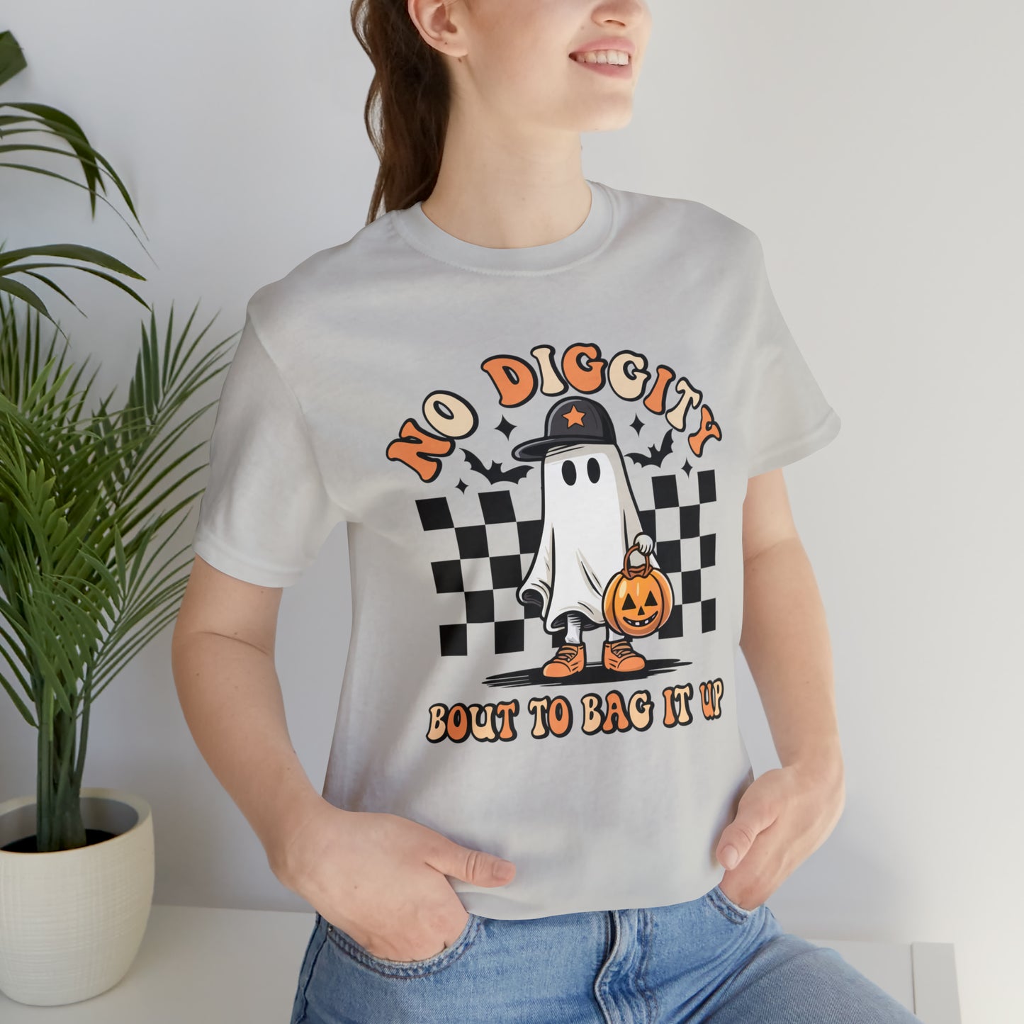 Halloween No Diggity Bout to Bag it Up T-Shirt