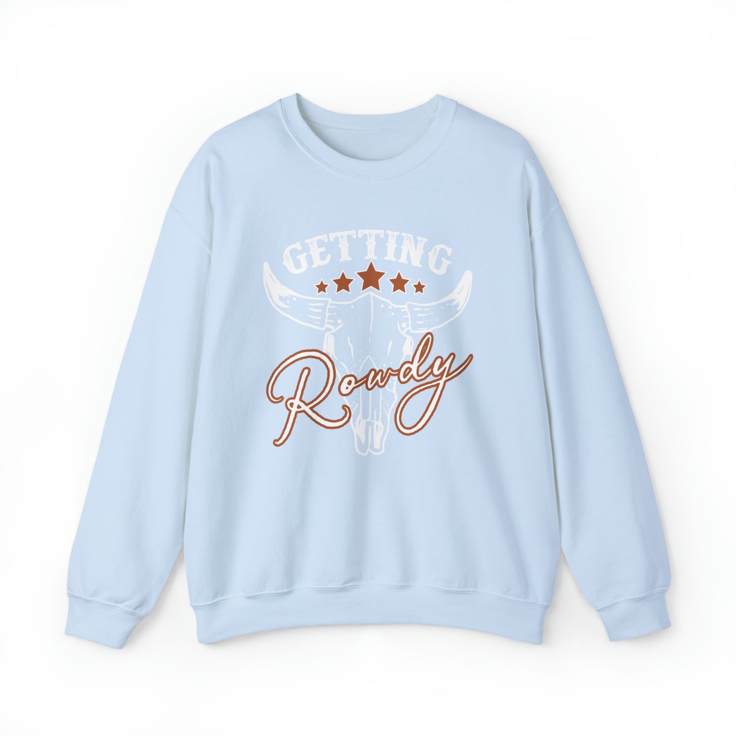 Vintage Getting Rowdy Party/ Bridesmaid/ Groomsman Unisex Heavy Blend™ Crewneck Sweatshirt - White Ink