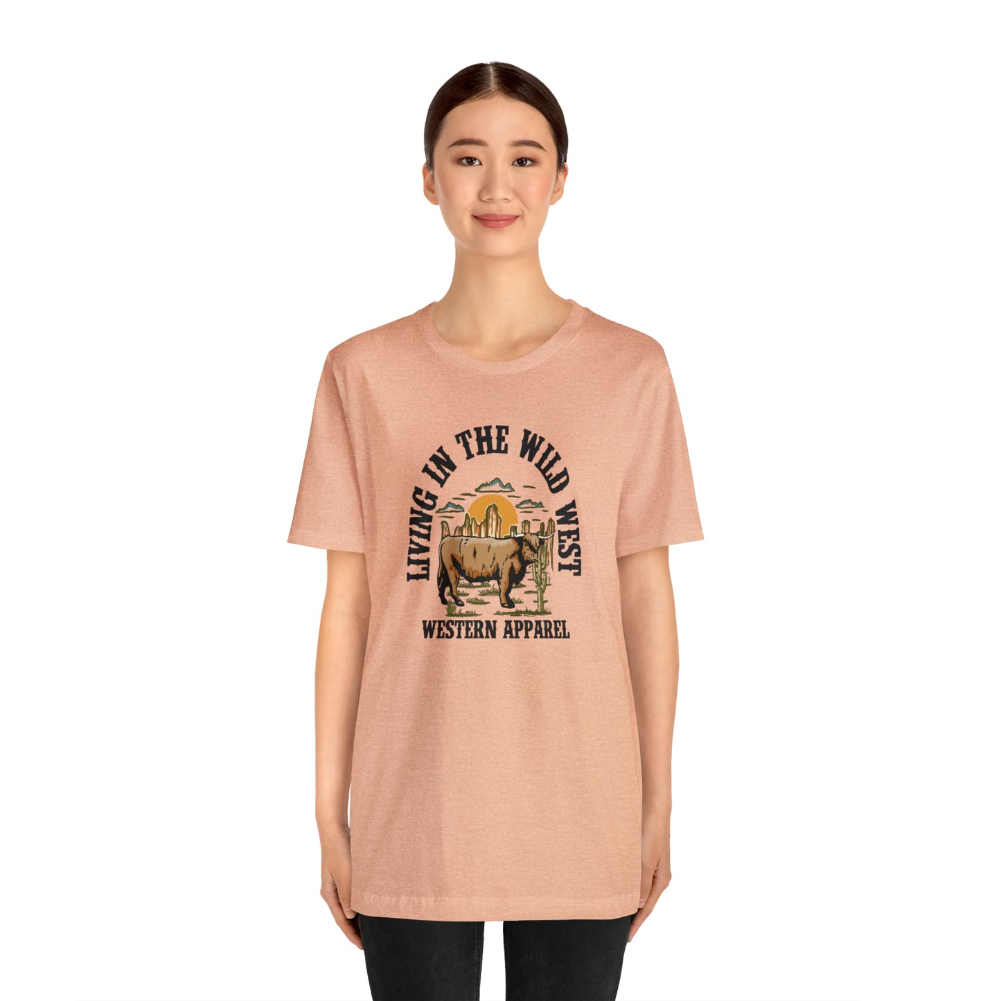 "Living in in the Wildwest" Unisex Jersey Short Sleeve Tee