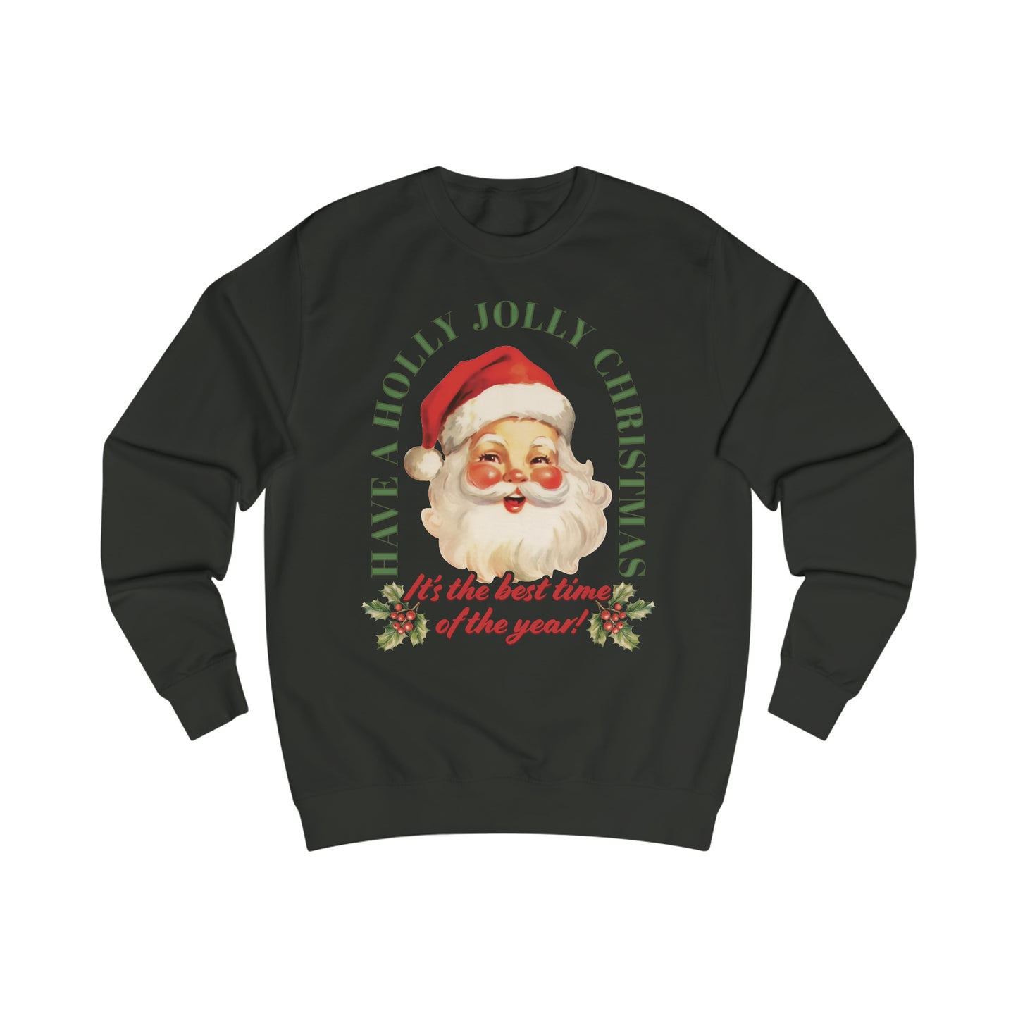 Have a Holly Jolly Christmas Arched Classic Santa Unisex Heavy Blend™ Crewneck Sweatshirt