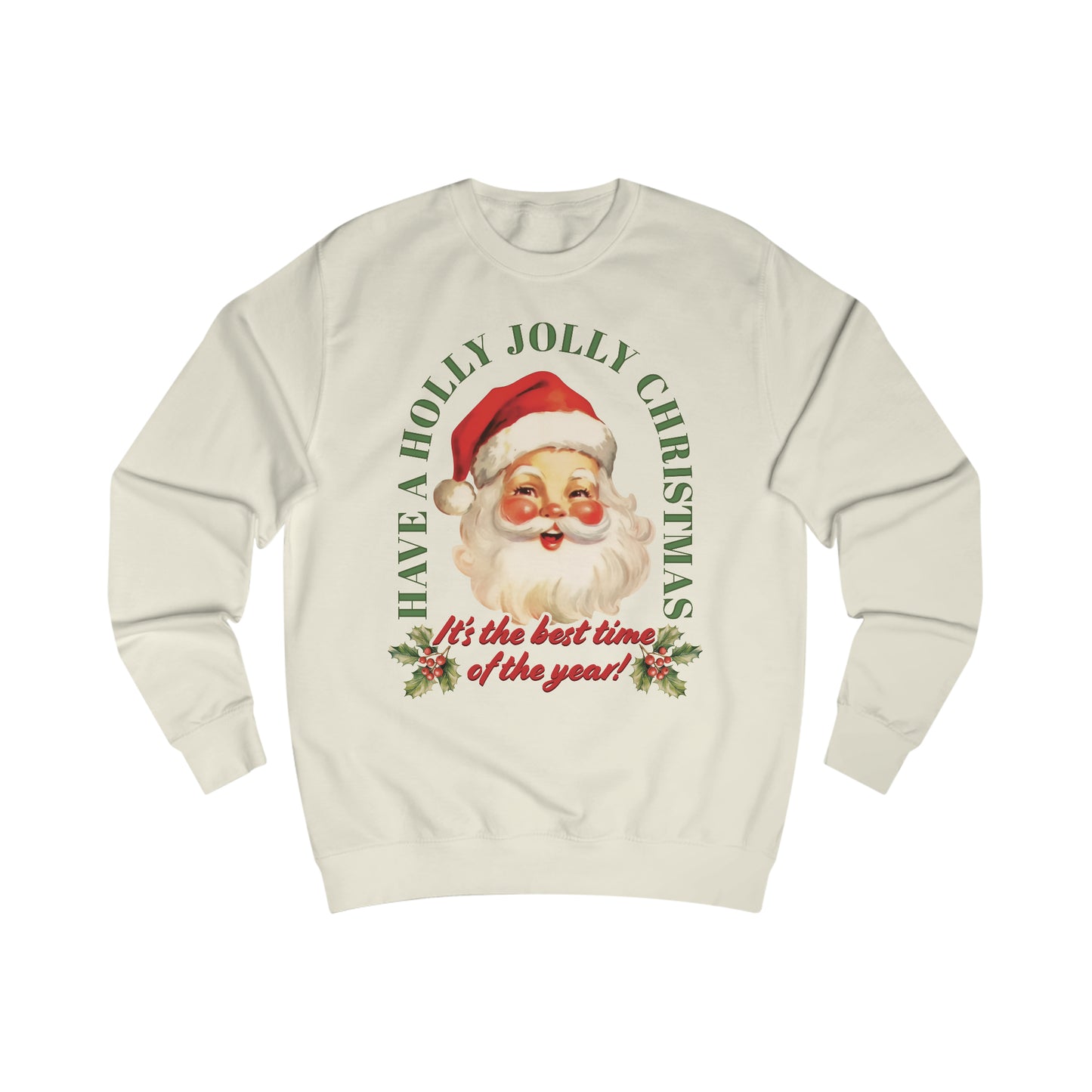 Have a Holly Jolly Christmas Arched Classic Santa Unisex Heavy Blend™ Crewneck Sweatshirt