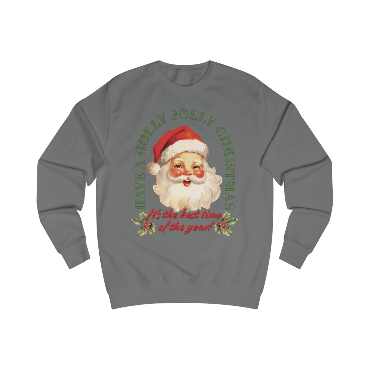 Have a Holly Jolly Christmas Arched Classic Santa Unisex Heavy Blend™ Crewneck Sweatshirt