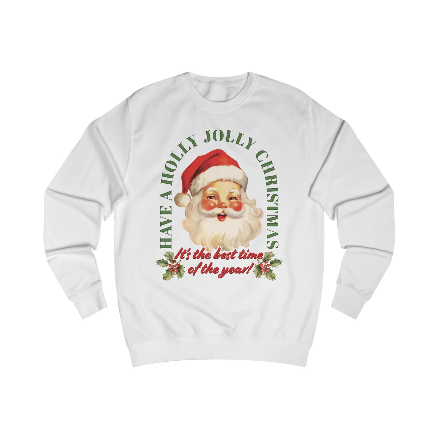 Have a Holly Jolly Christmas Arched Classic Santa Unisex Heavy Blend™ Crewneck Sweatshirt