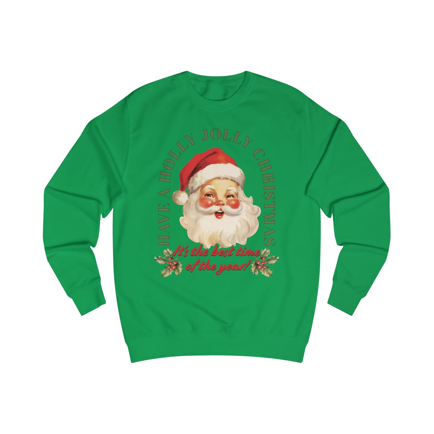 Have a Holly Jolly Christmas Arched Classic Santa Unisex Heavy Blend™ Crewneck Sweatshirt