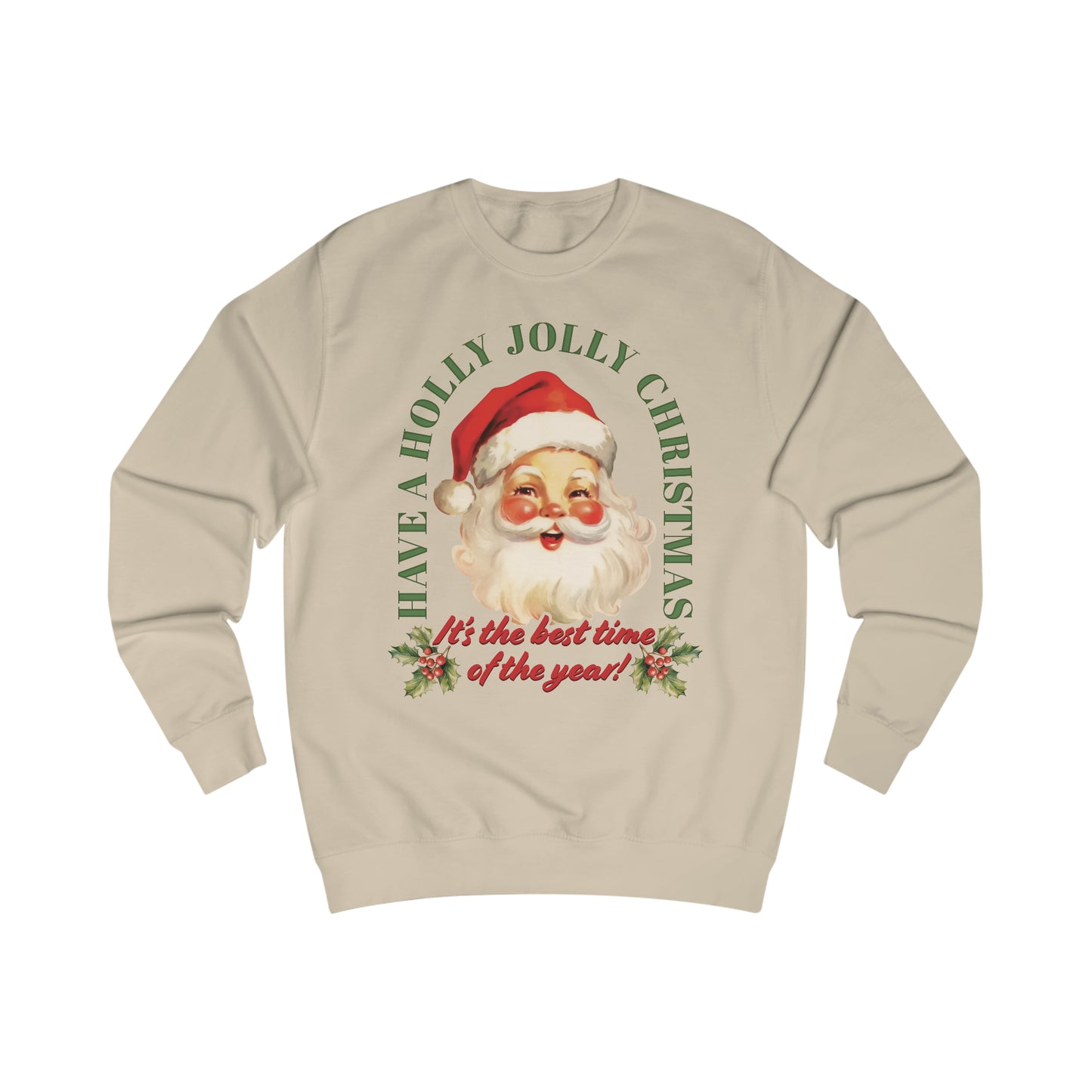 Have a Holly Jolly Christmas Arched Classic Santa Unisex Heavy Blend™ Crewneck Sweatshirt