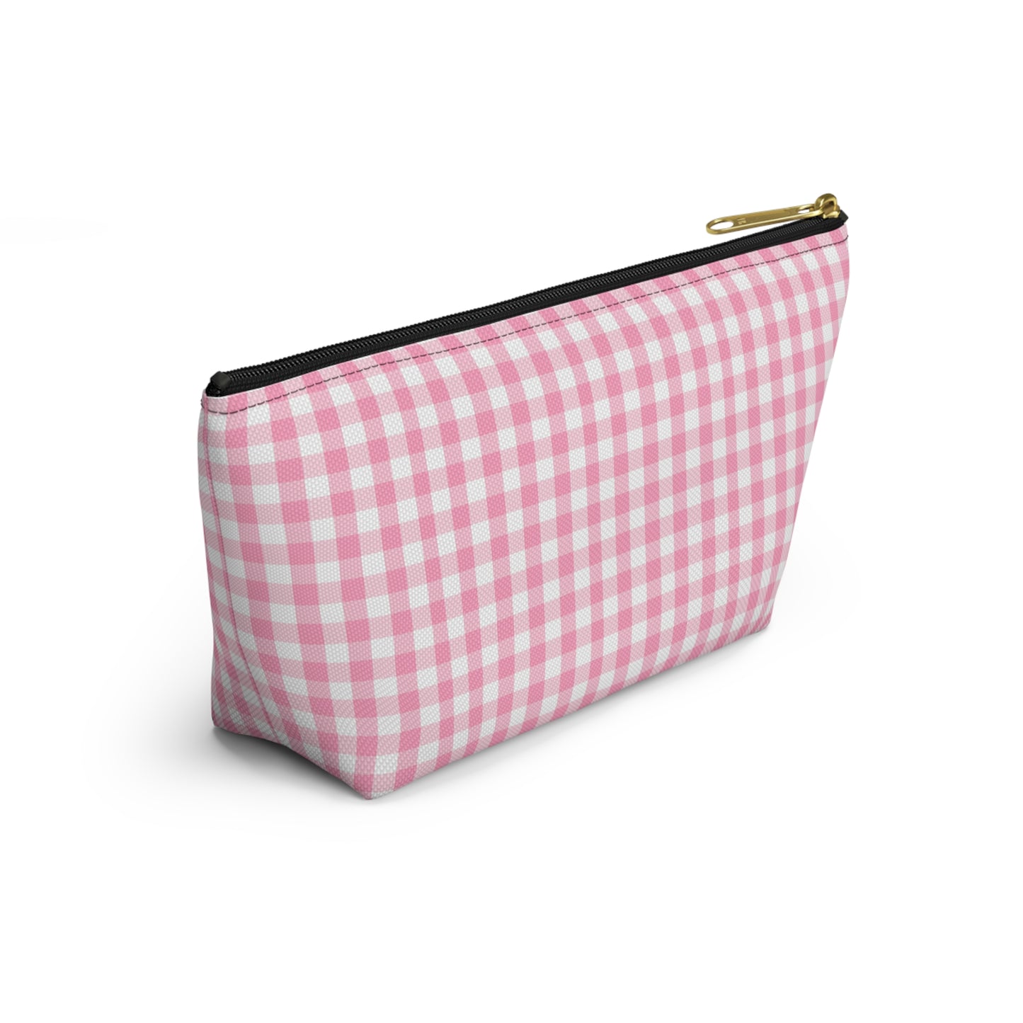 Dolly Portrait Pink Checkerboard Accessory Pouch w T-bottom