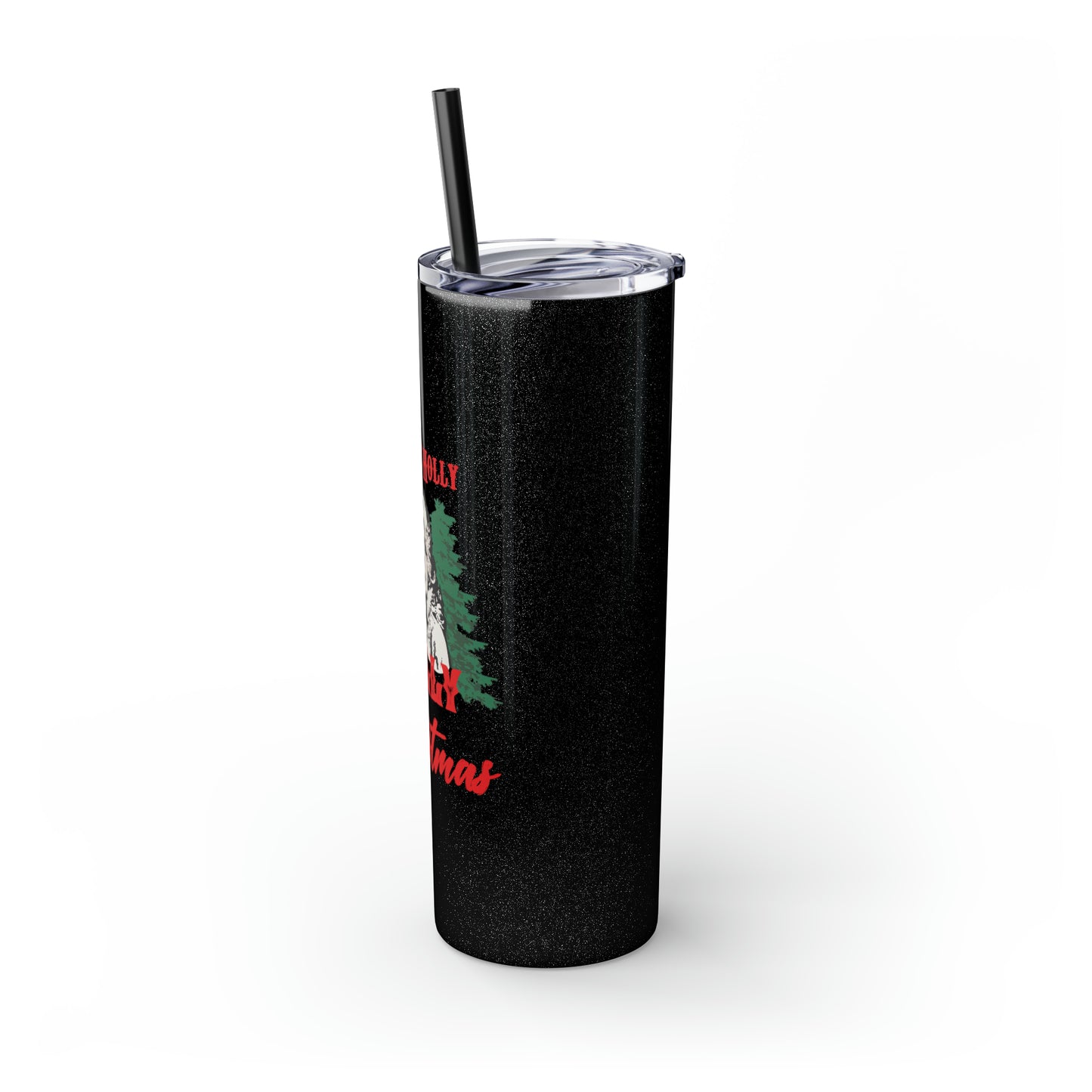 Have a Holly Dolly Christmas Skinny Tumbler with Pick your Color Straw, 20oz