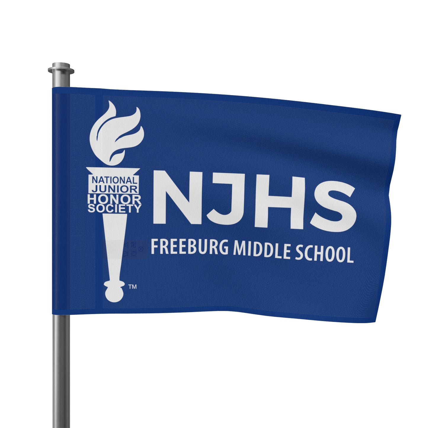 Freeburg Middle School NJHS National Junior Honor Society Flag - Royal Blue