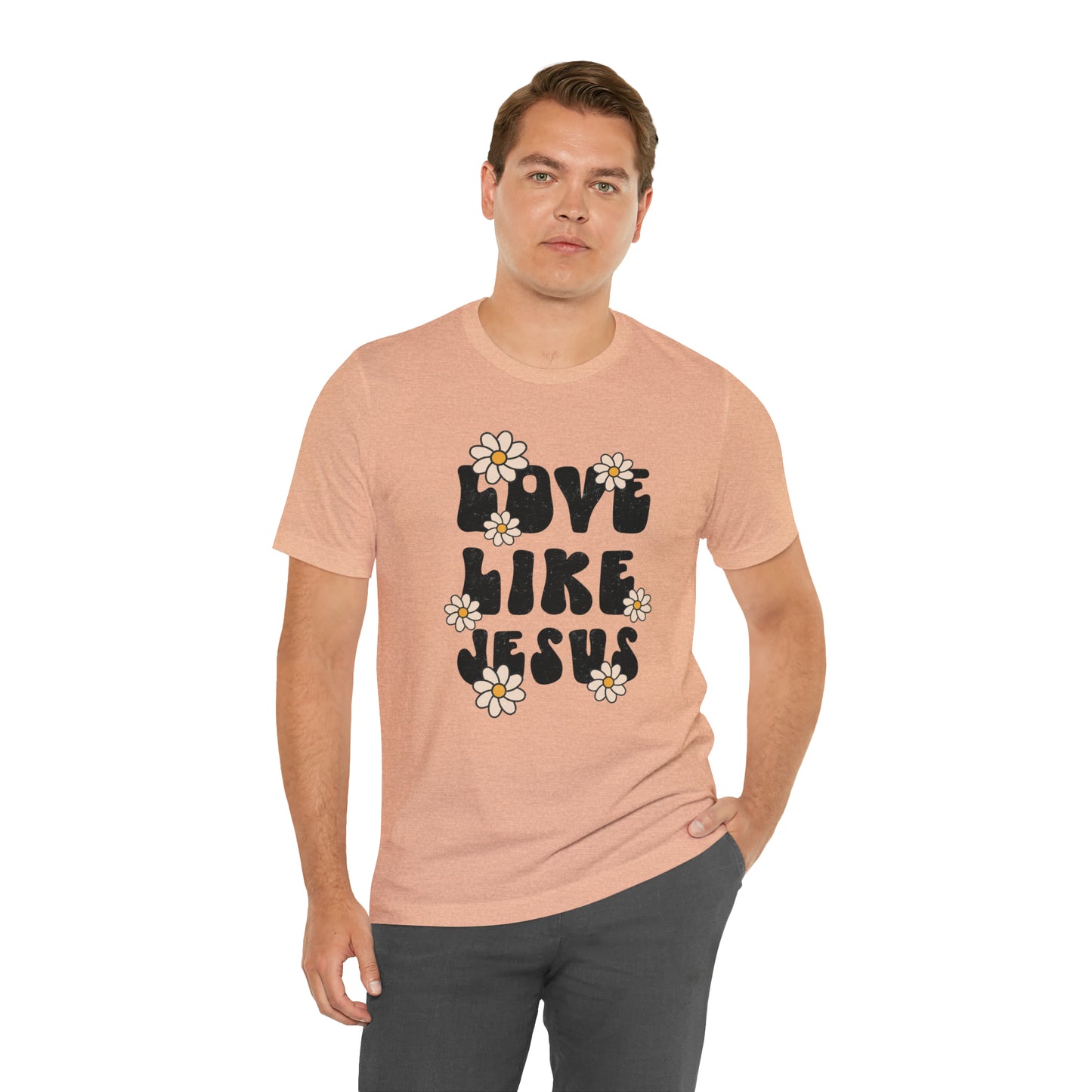 Distressed Daisy Love Like Jesus T-Shirt