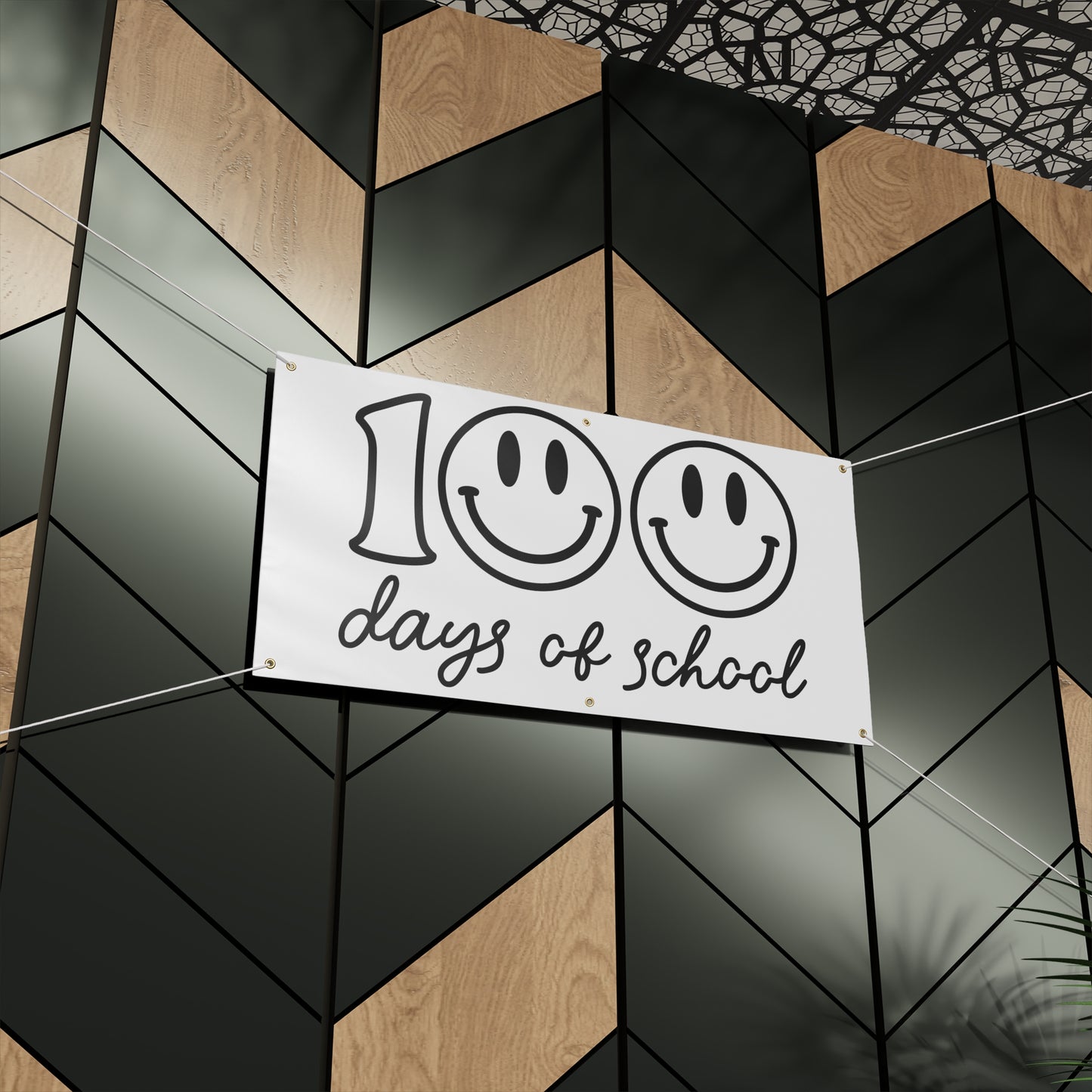 Be Creative 100 Days of School School Matte Banner - White