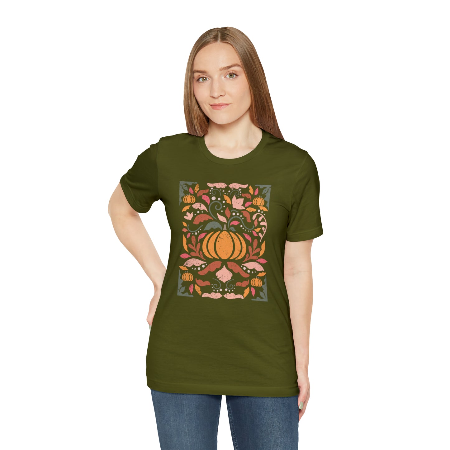 Distressed Boho Fall Floral Mural T-Shirt