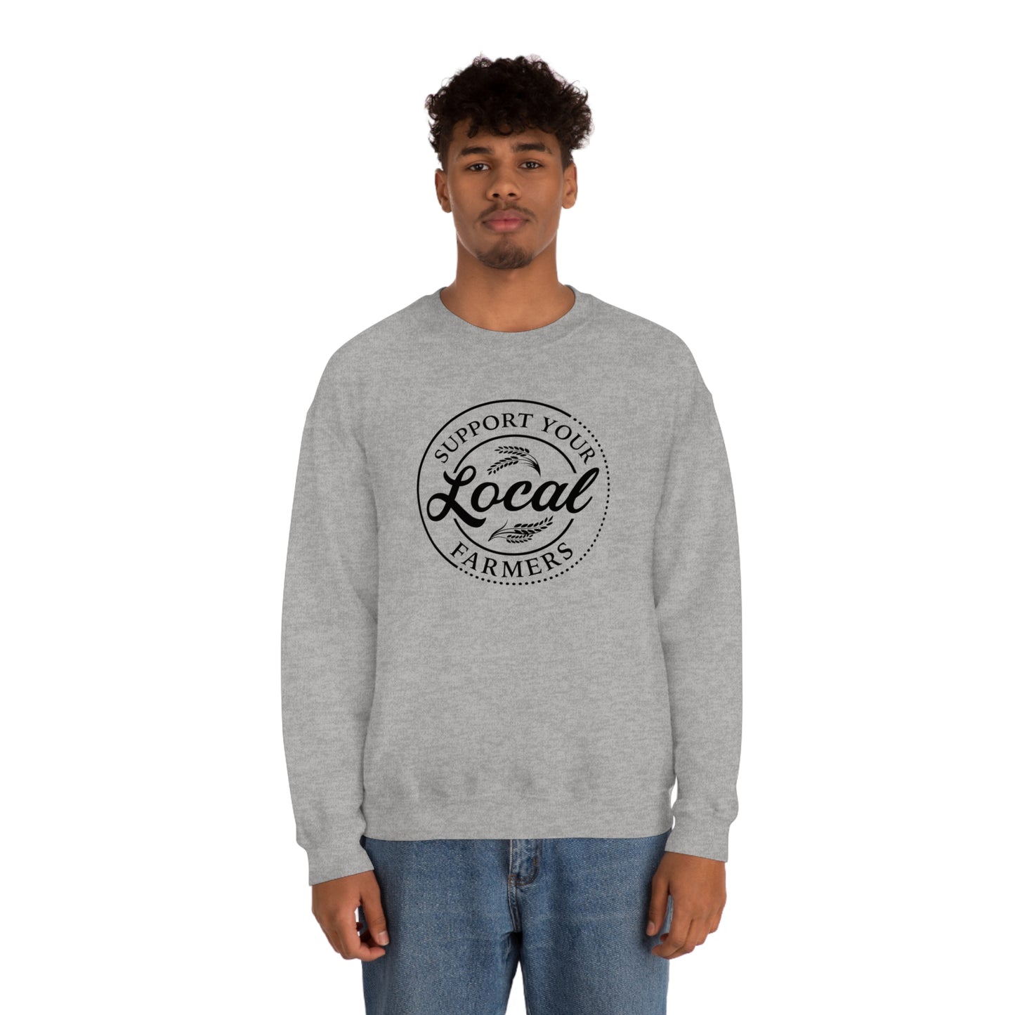 "Support Your Local Farmers" - Unisex Heavy Blend™ Crewneck Sweatshirt