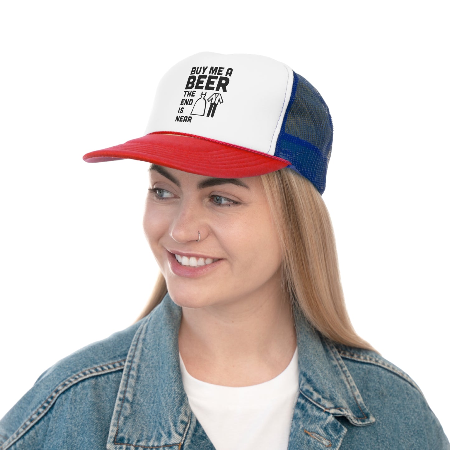 Buy Me A Beer the End is Near Tall Trucker Caps