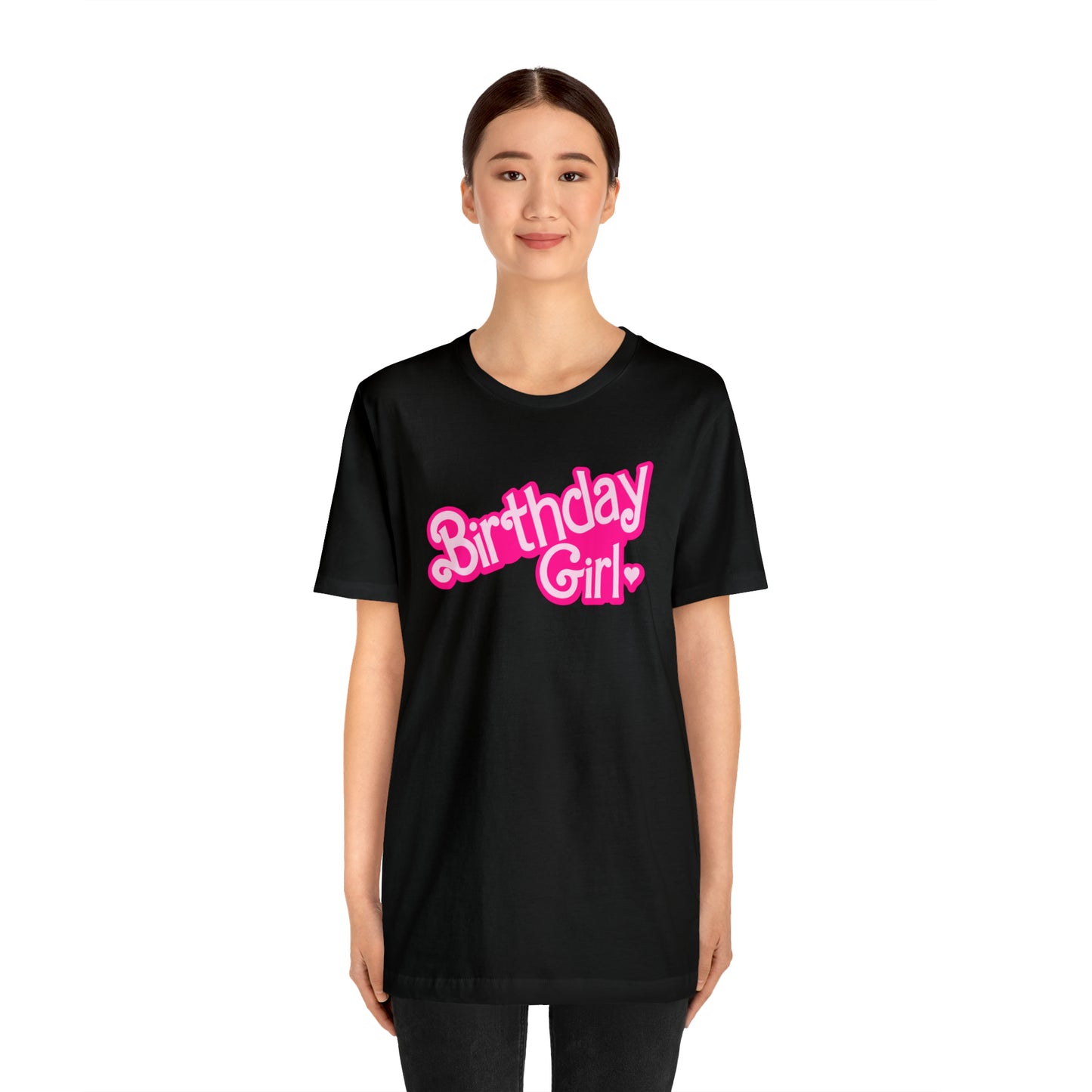 Birthday Girl Hot Pink Barbie Print T-Shirt -