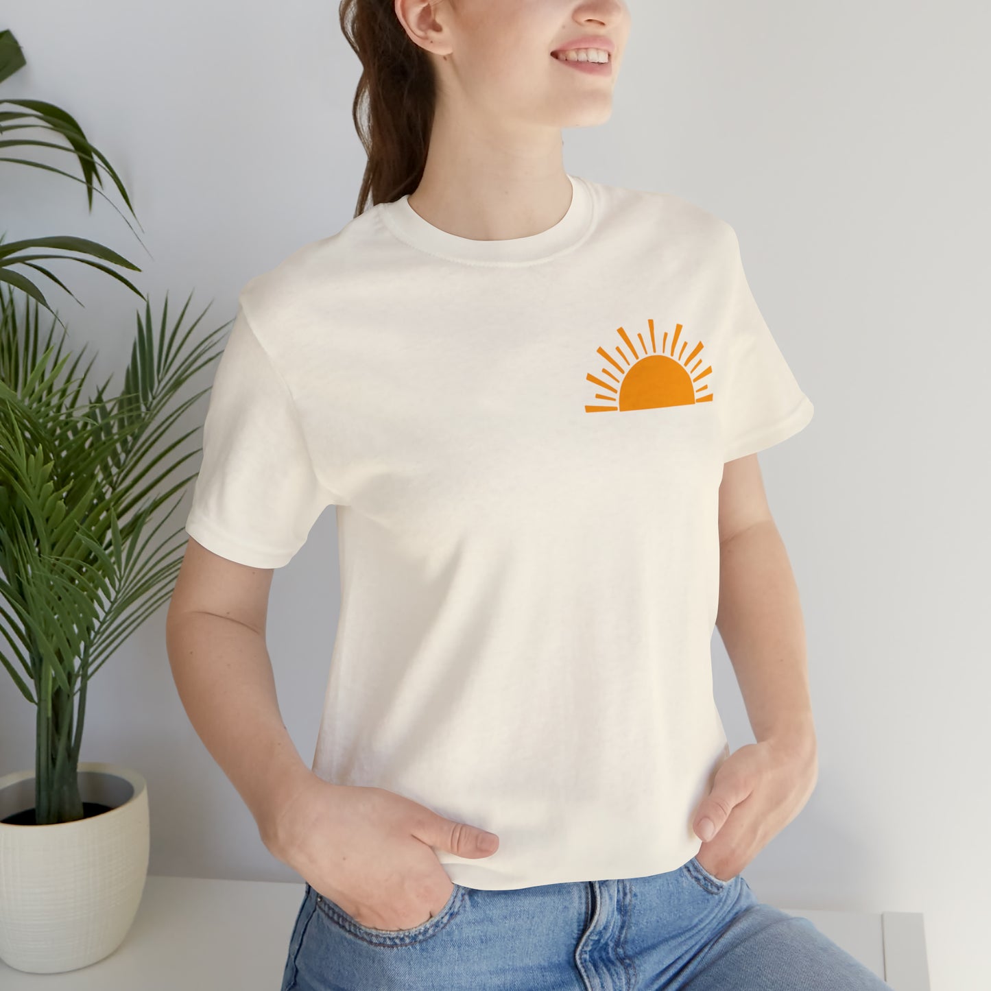 "Sunshine on My Mind"  (Front and Back Design)  Unisex Jersey Short Sleeve Tee