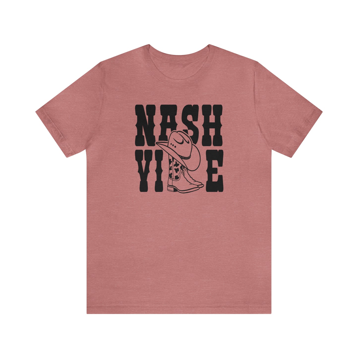 Nashville Country Shirts with Cowboy Boots as LL Unisex Jersey Short Sleeve Tee