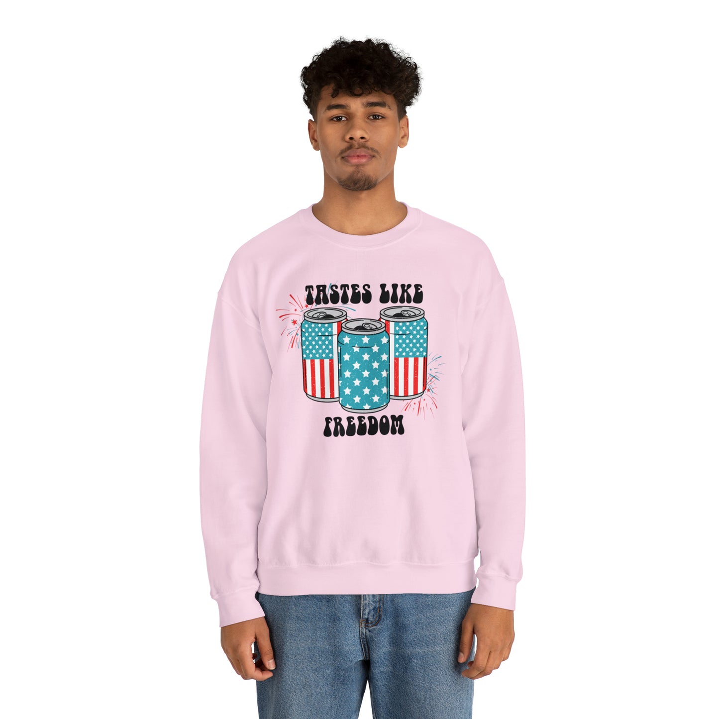 USA America Tastes Like Freedom Party Can Heavy Blend™ Crewneck Sweatshirt