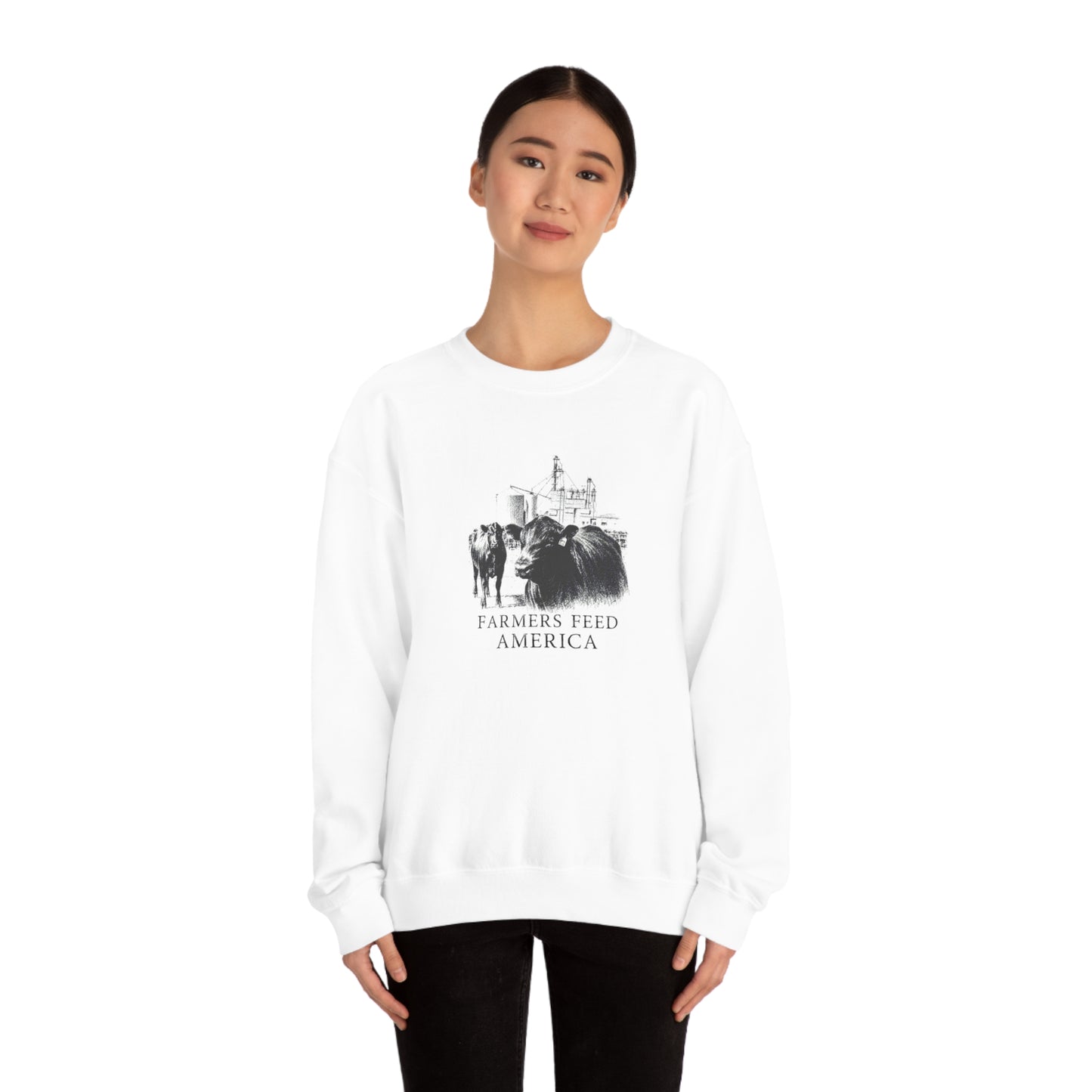 "Farmers Feed America" - Unisex Heavy Blend™ Crewneck Sweatshirt