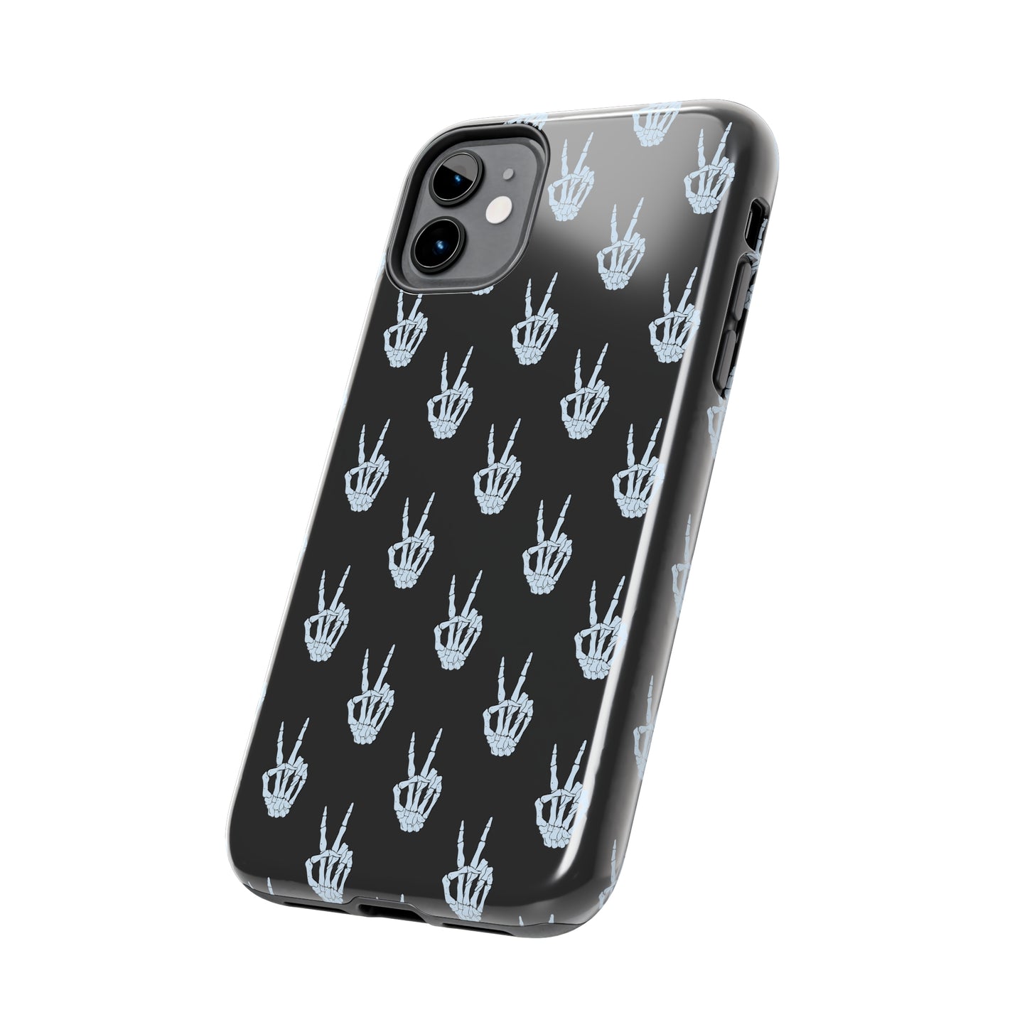 Skeleton Hand Peace Sign Tough Phone Cases