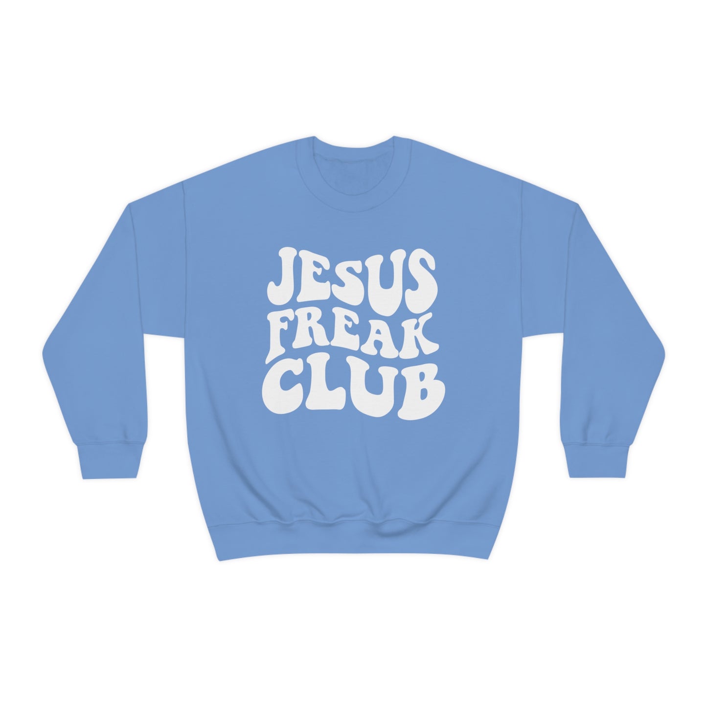 Vintage Jesus Freak Club White Logo Unisex Heavy Blend™ Crewneck Sweatshirt