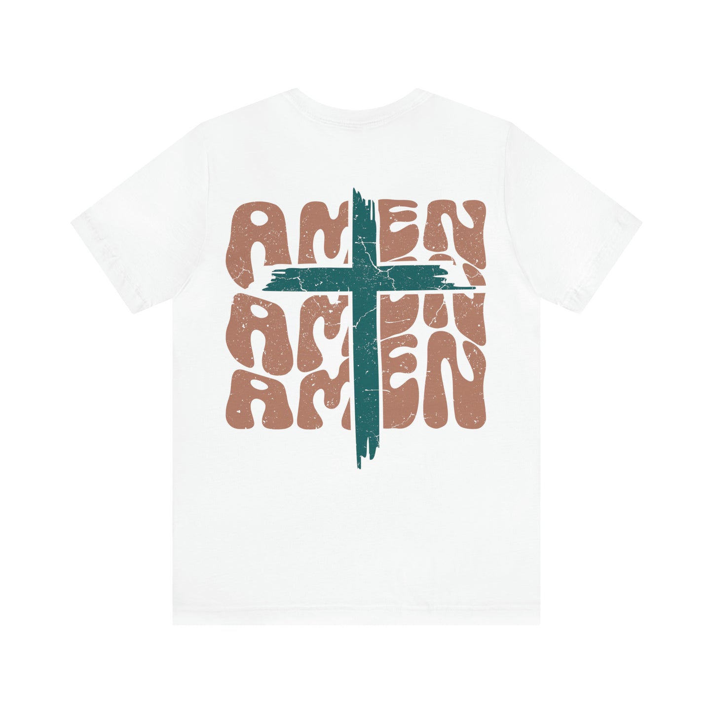 Amen Amen Amen with Cross Front and Back Design T-Shirt