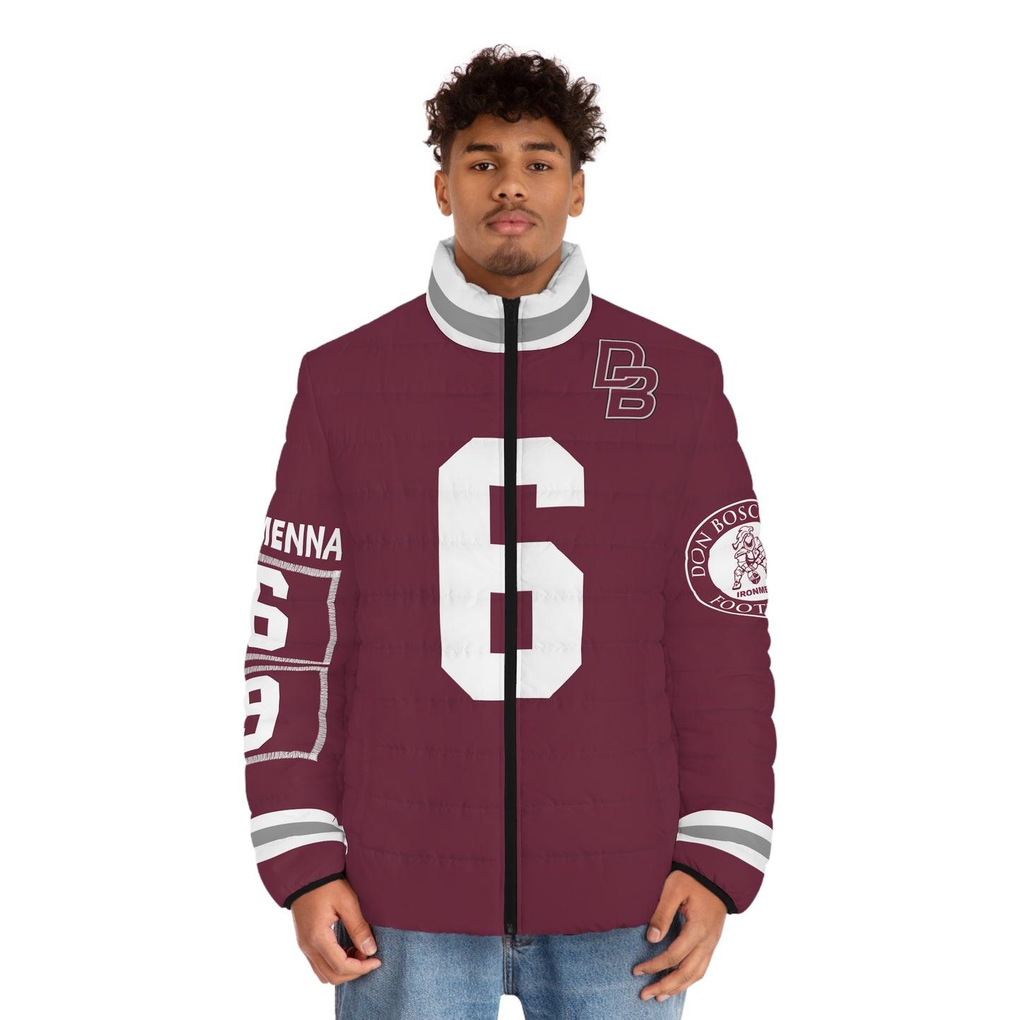 Custom Don Bosco Game Day Men's Puffer Coat/ Jacket