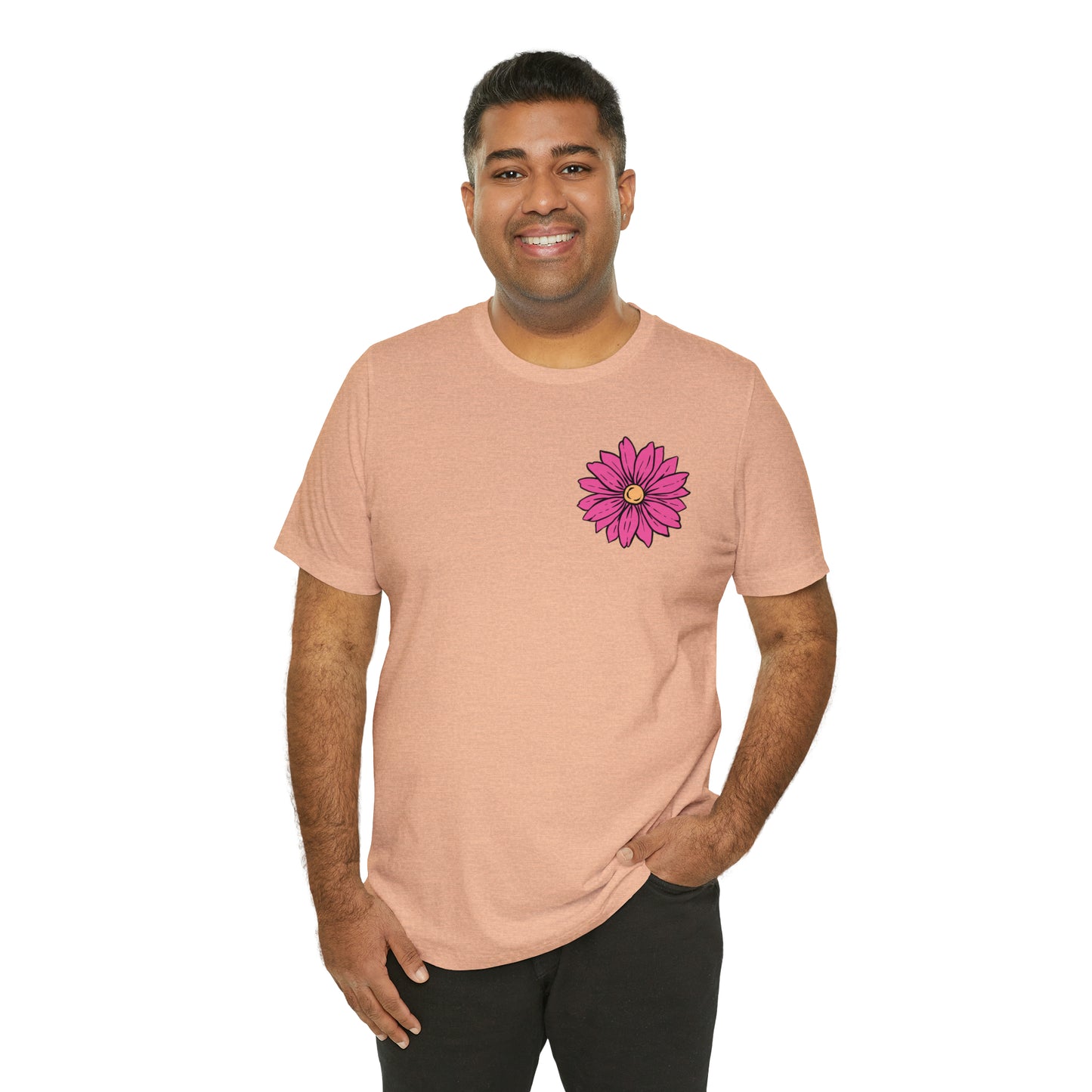 TWO SIDED Positive Energy T-Shirt (Flower on Front - Positive Energy on Back) Christian T-Shirt