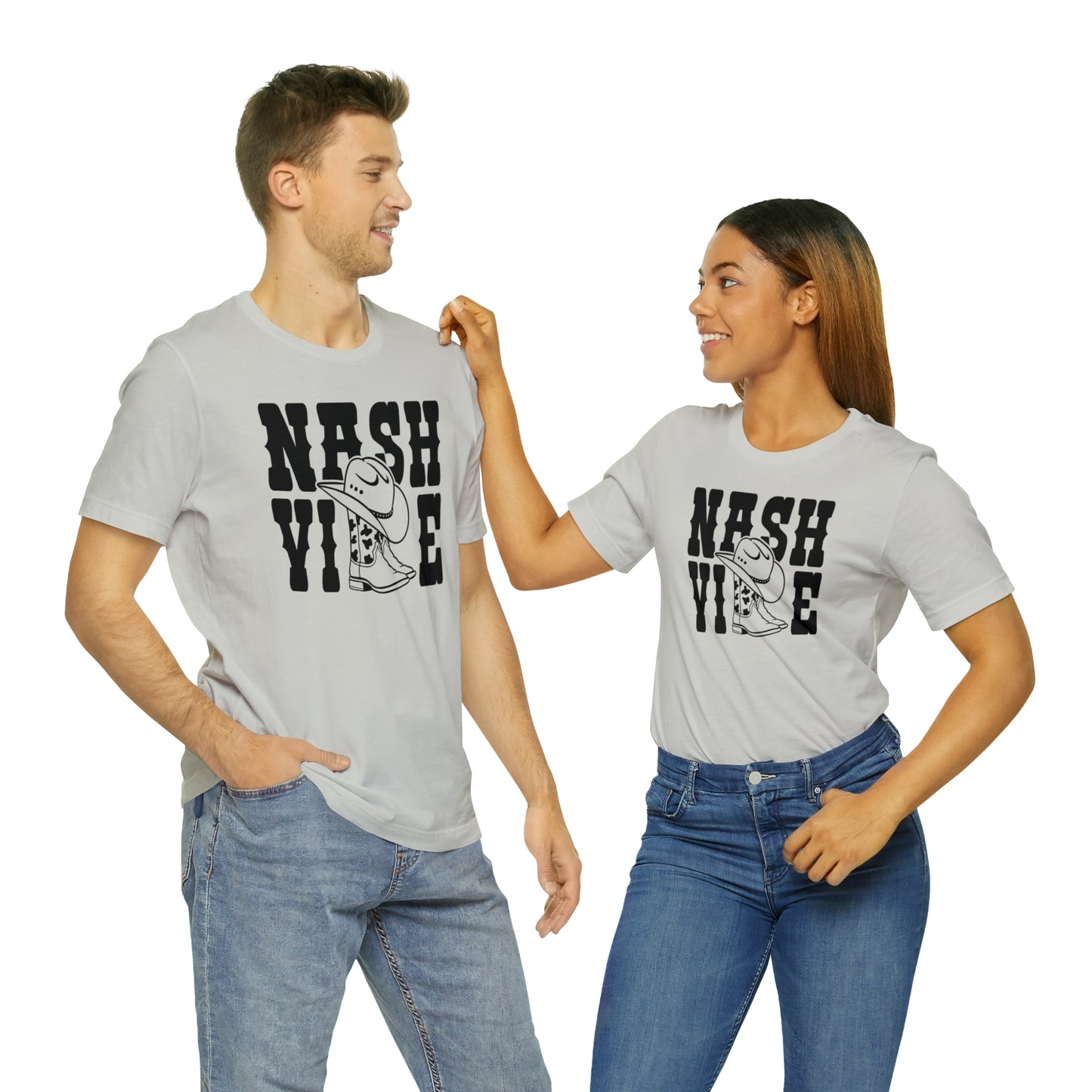 Nashville Country Shirts with Cowboy Boots as LL Unisex Jersey Short Sleeve Tee