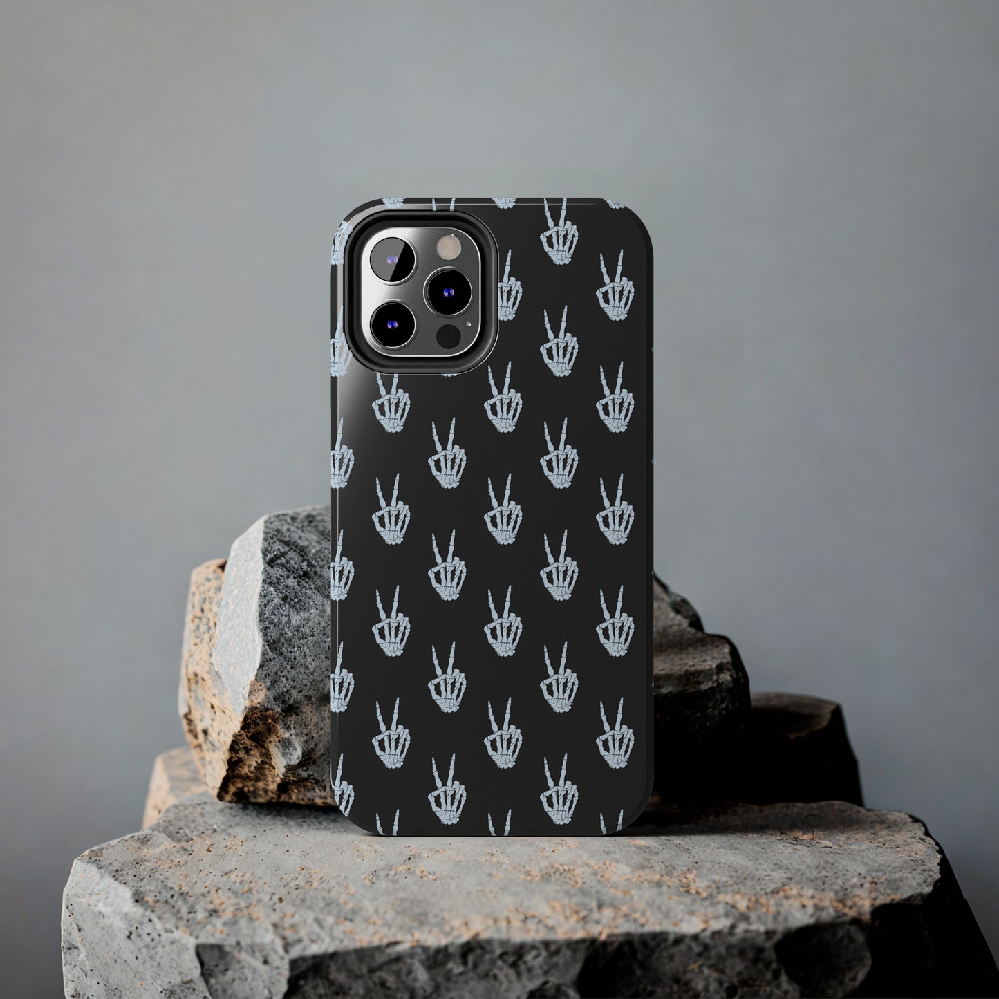 Skeleton Hand Peace Sign Tough Phone Cases