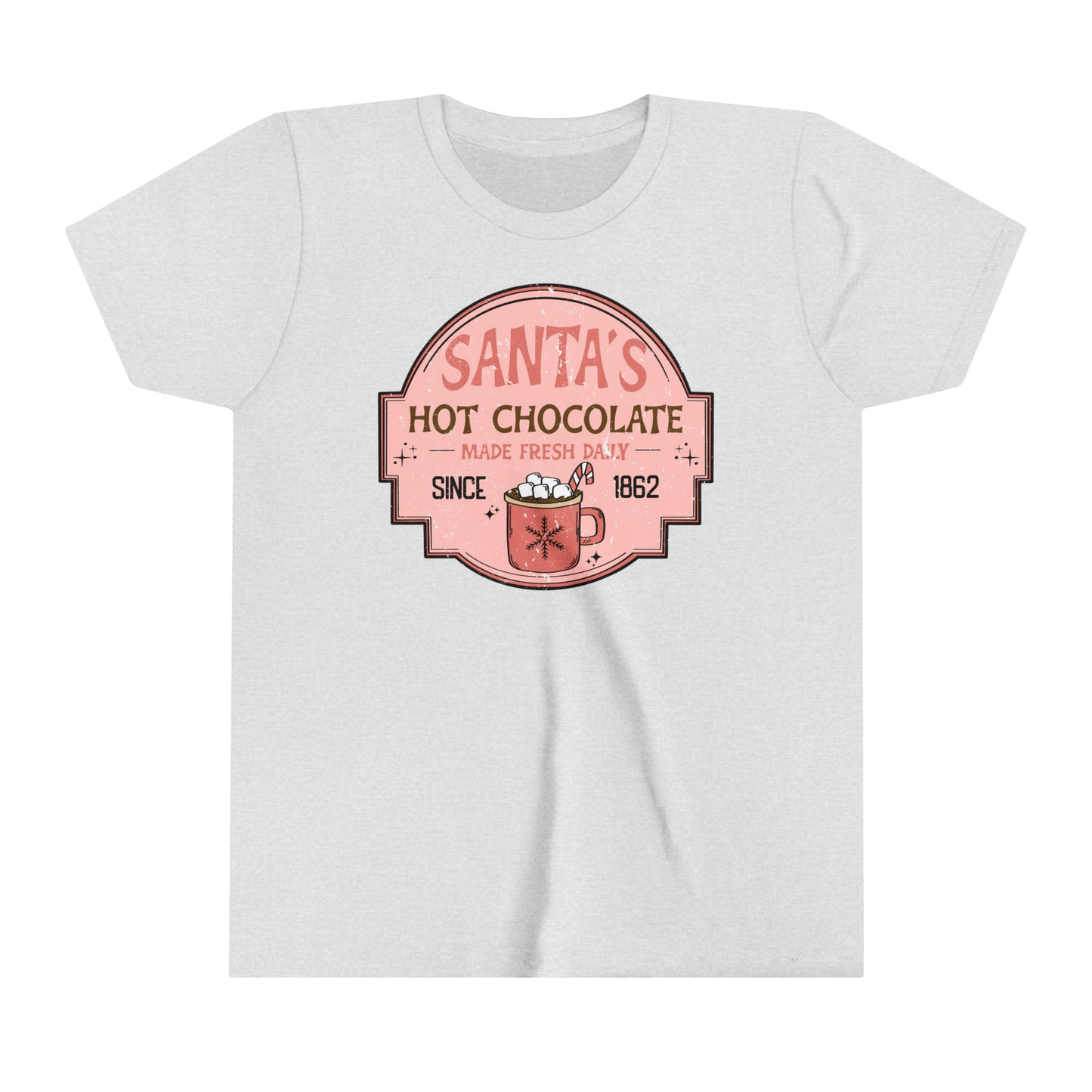 YOUTH - Santa's Hot Chocolate Christmas/ Holiday Youth Short Sleeve Tee