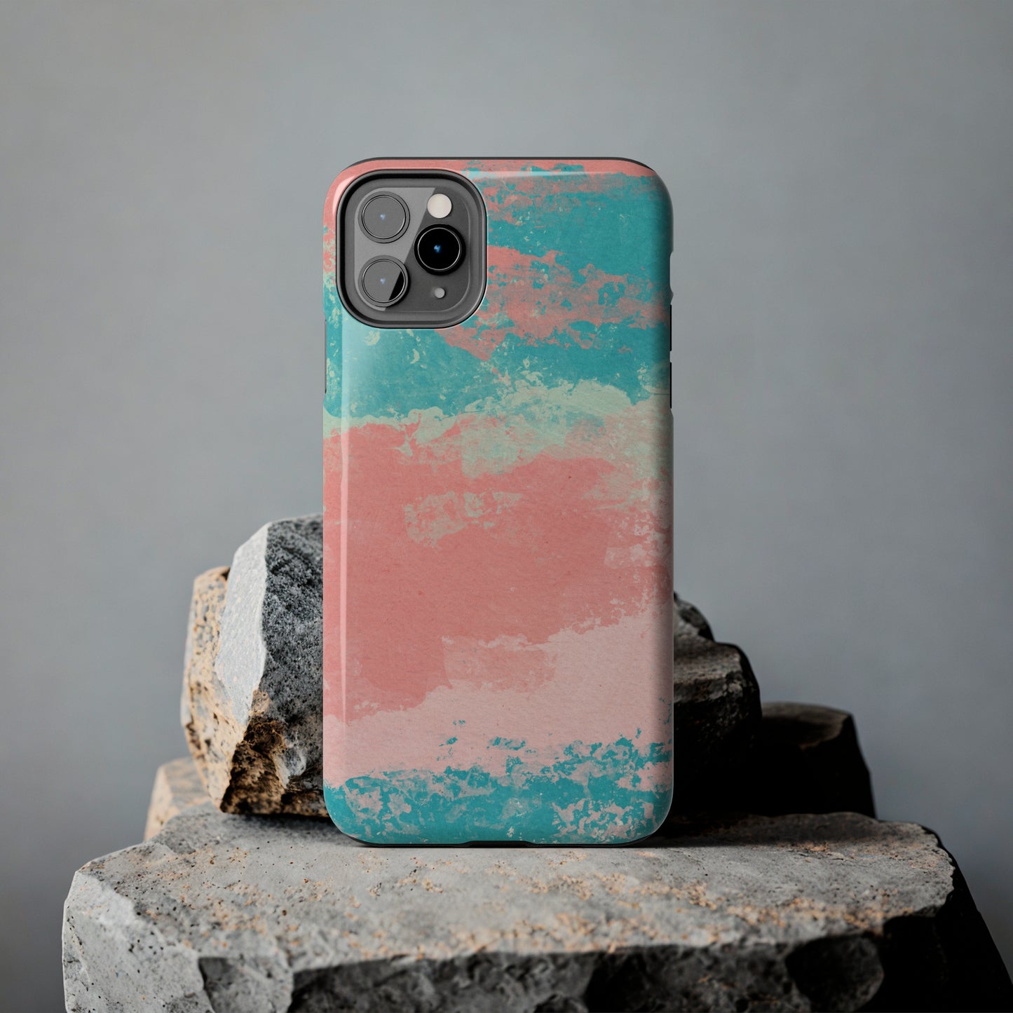 Pink and Turquoise Water Color Tough Phone Cases