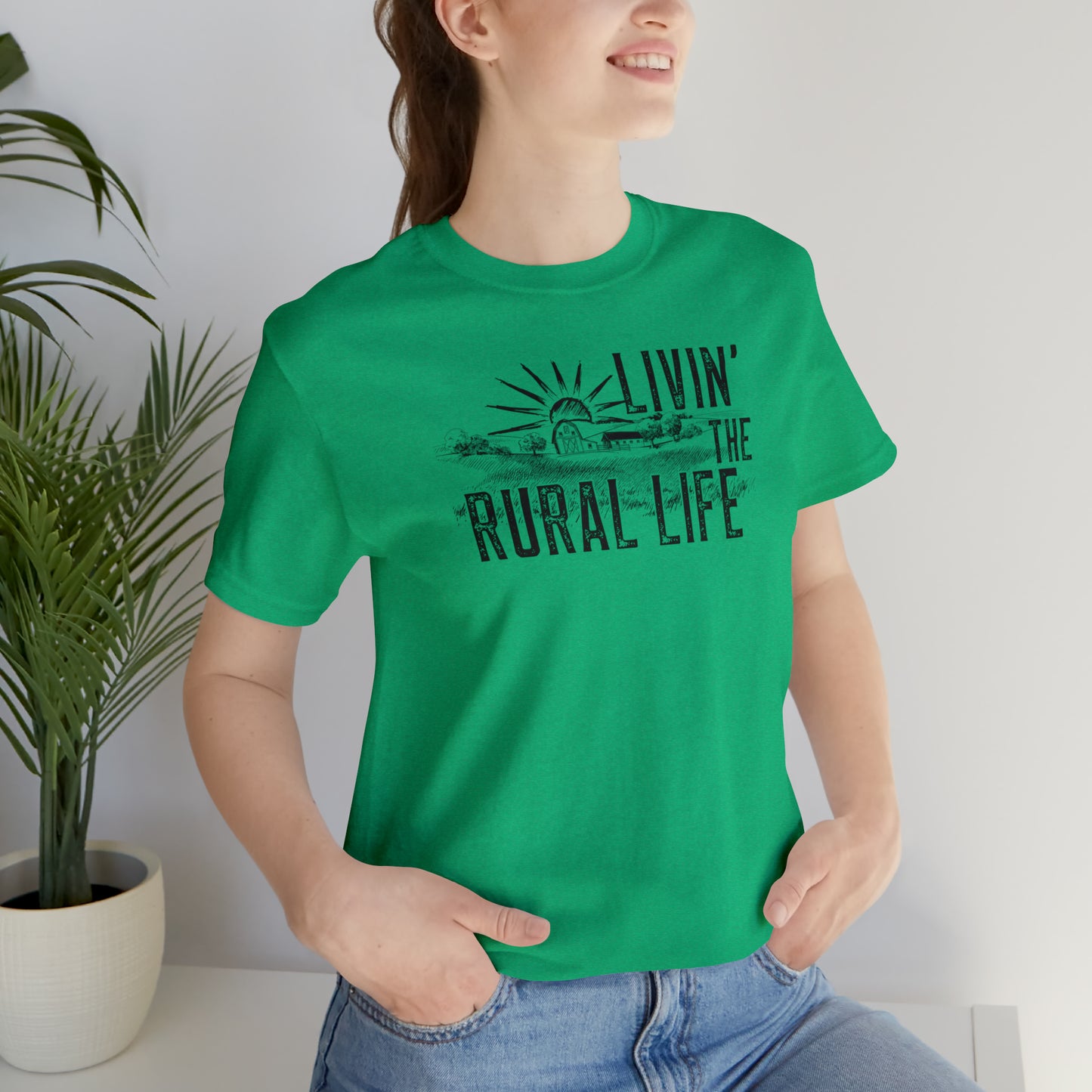 "Livin' the Rural Life" Unisex Jersey Short Sleeve Tee