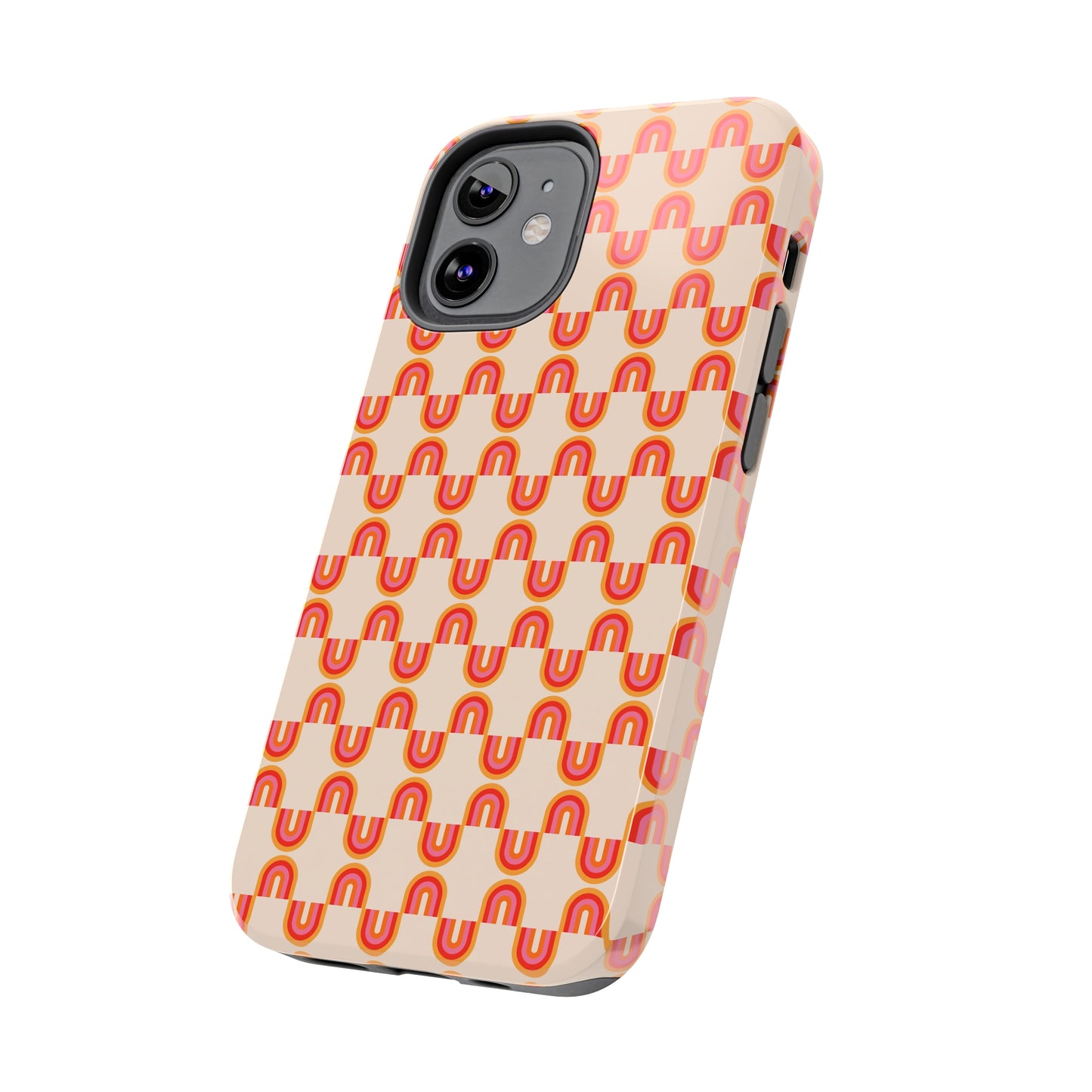 Retro Red Rainbow Pattern Tough Phone Cases