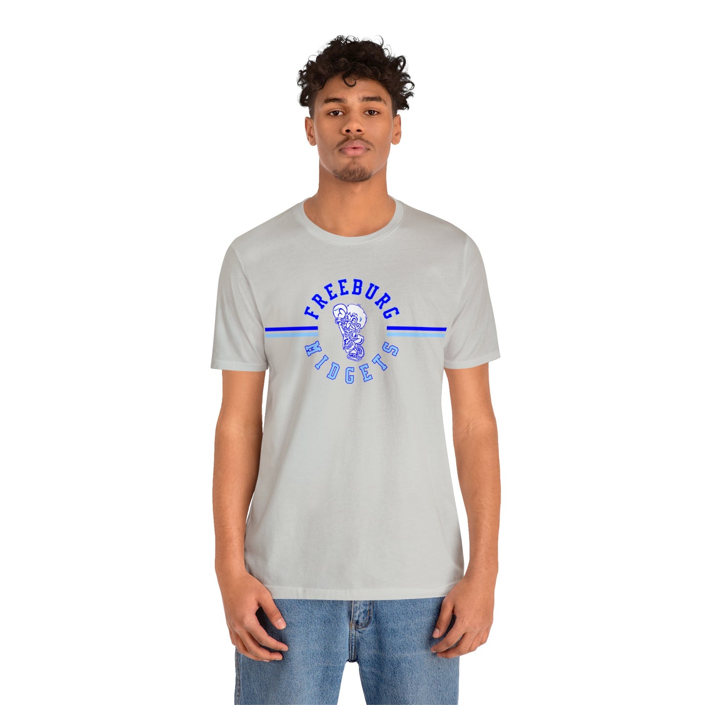 Freeburg Midgets Long Stripe Logo Bella Jersey Short Sleeve Tee (Unisex)