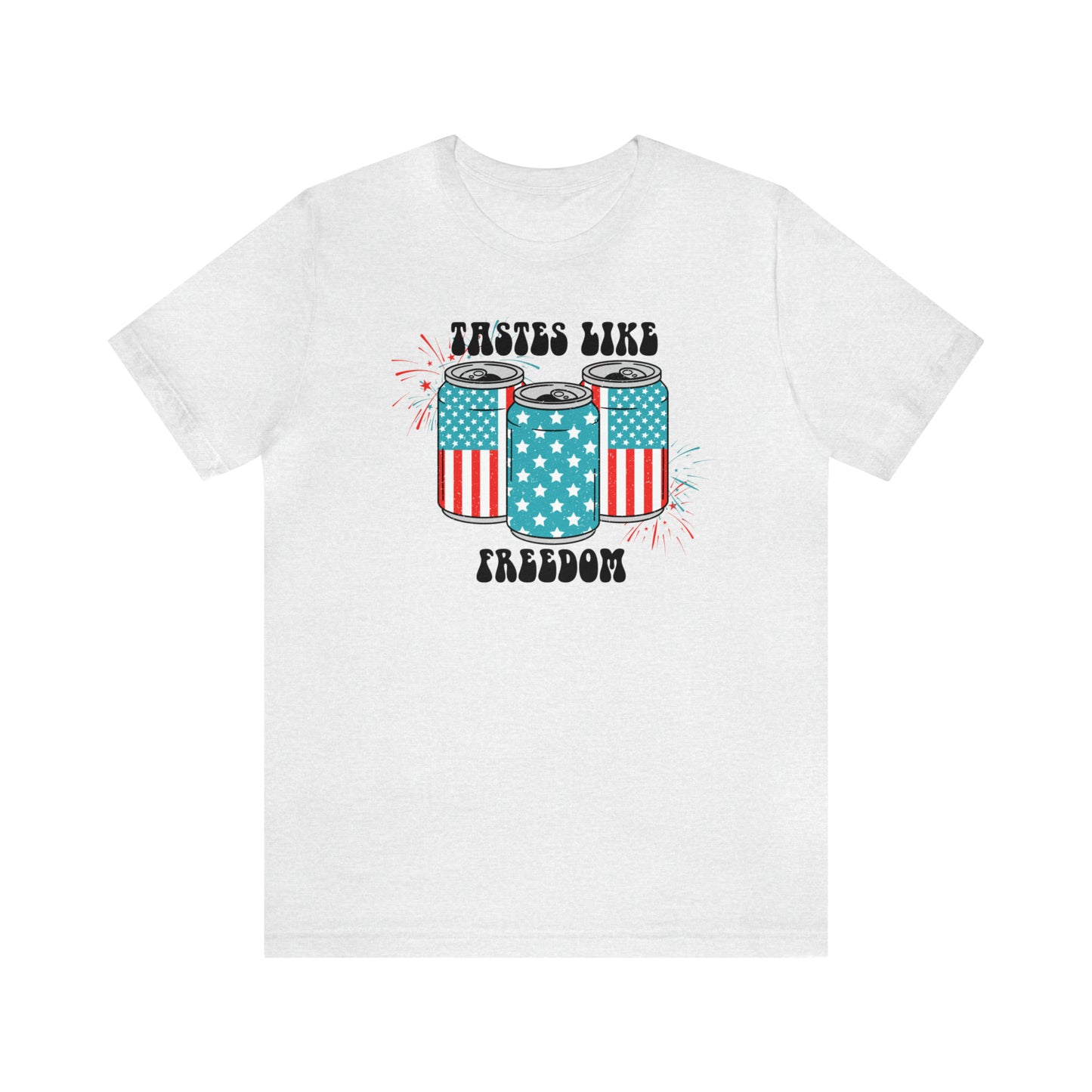 American USA Tastes Like Freedom Beverage Can Unisex Jersey Short Sleeve Tee