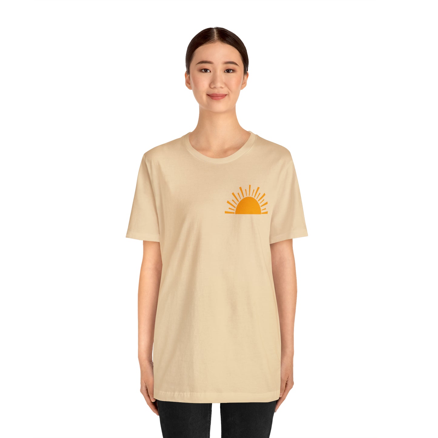 "Sunshine on My Mind"  (Front and Back Design)  Unisex Jersey Short Sleeve Tee